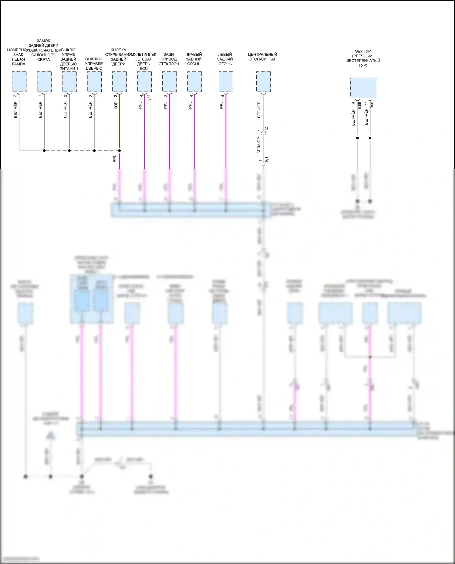 LX Lexus J300 (2021-2024): Электросхема распределения массы (9 из 11) 