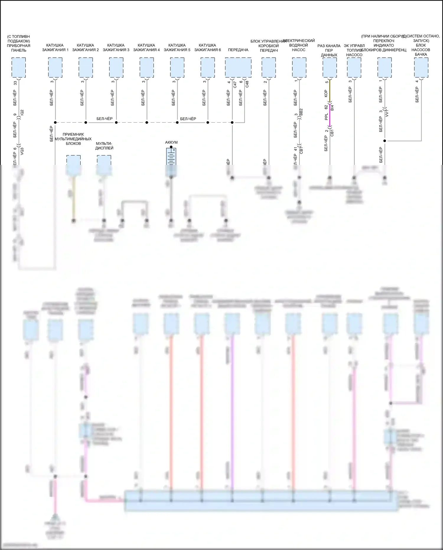 LX Lexus J300 (2021-2024): Электросхема разводки массы (1 из 11) 