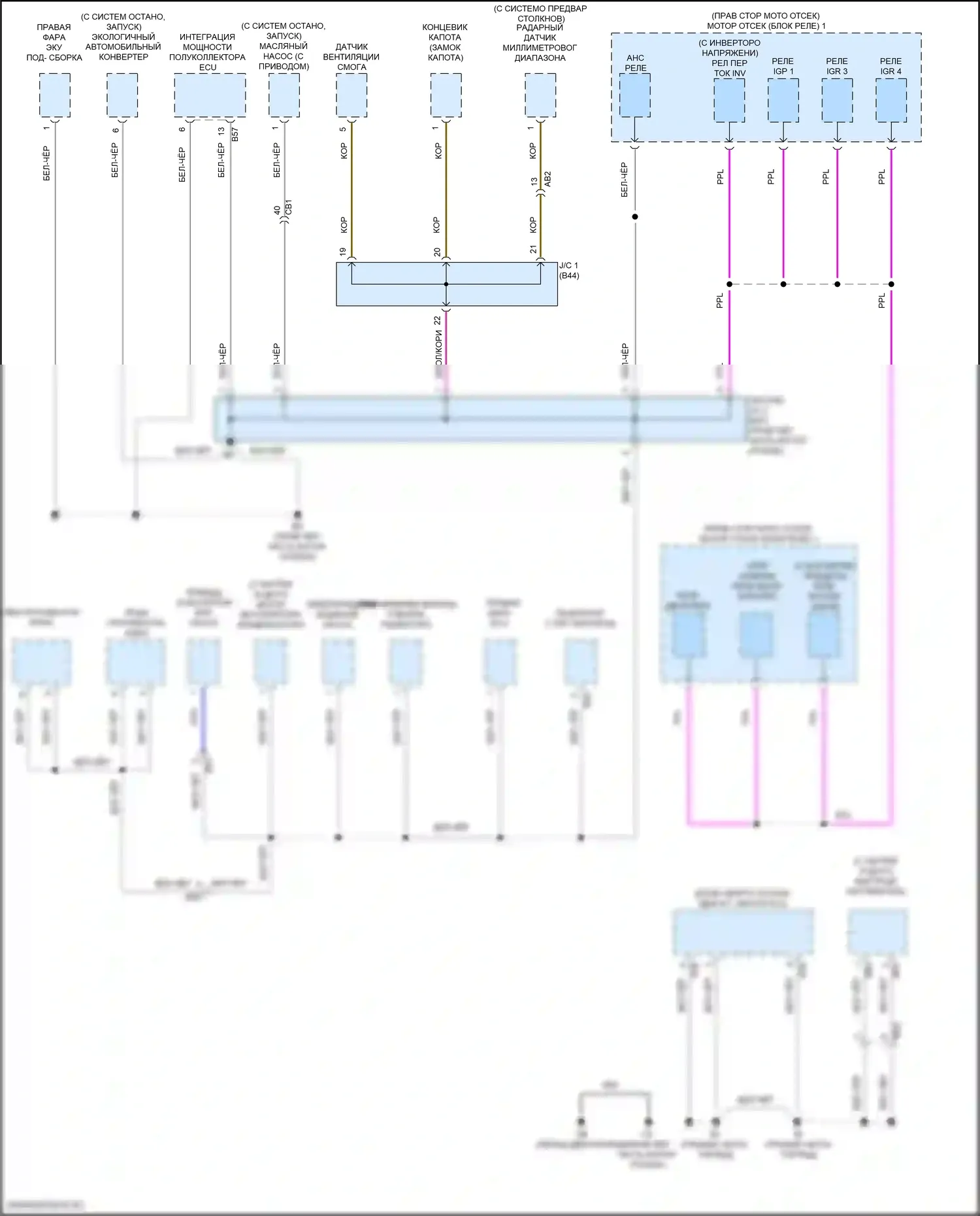 LX Lexus J300 (2021-2024): Электросхема разводки массы (11 из 11) 