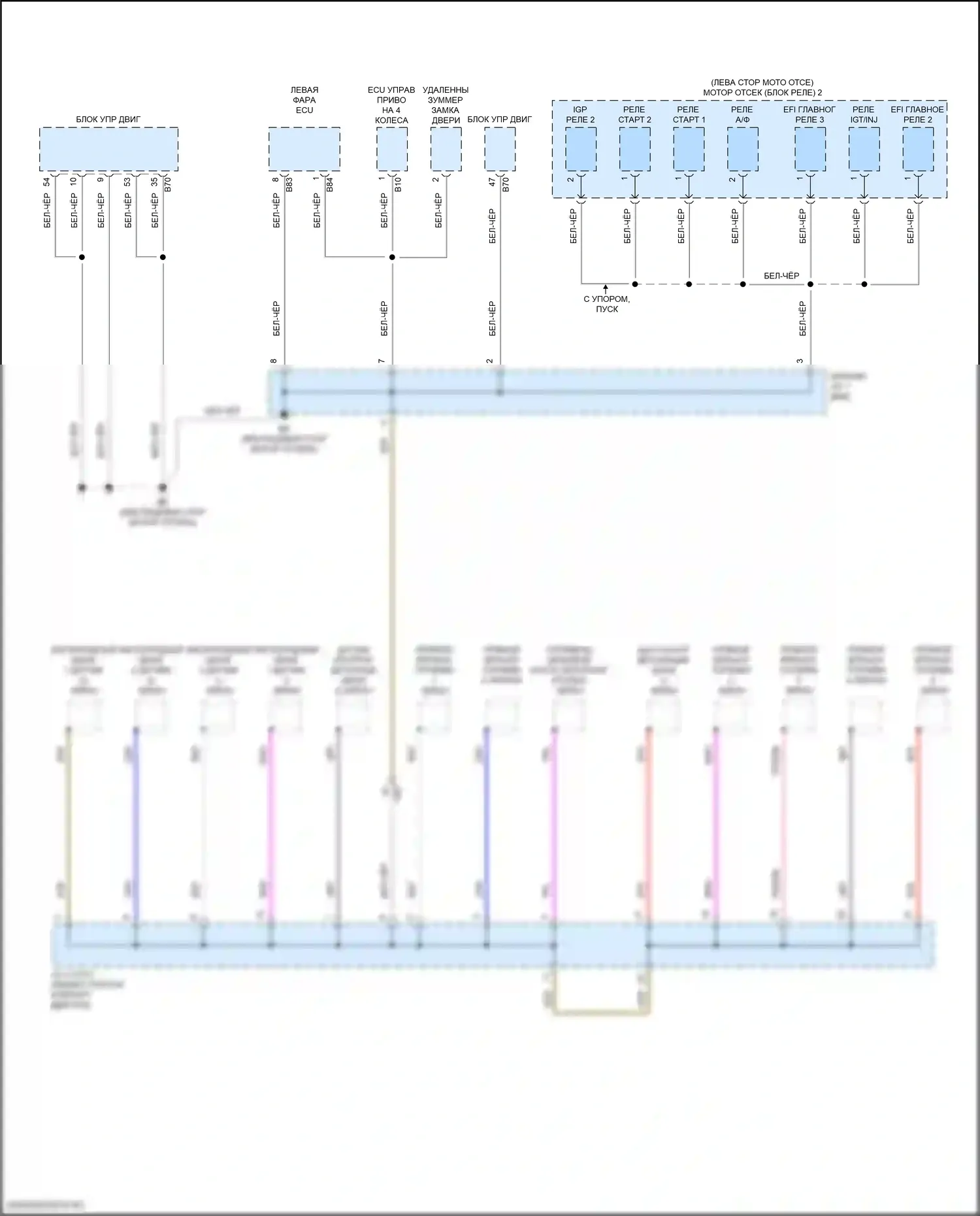 LX Lexus J300 (2021-2024): Электросхема разводки массы (4 из 11) 