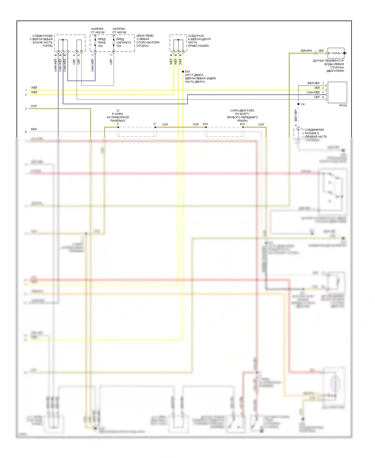 LX Lexus J80 (1995-1997): Электросхема приборной панели (2 из 2) 