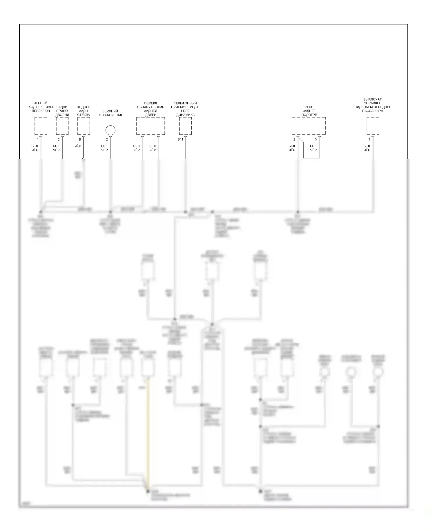 LX Lexus J80 (1995-1997): Электросхема точек подключения масс (3 из 3) 