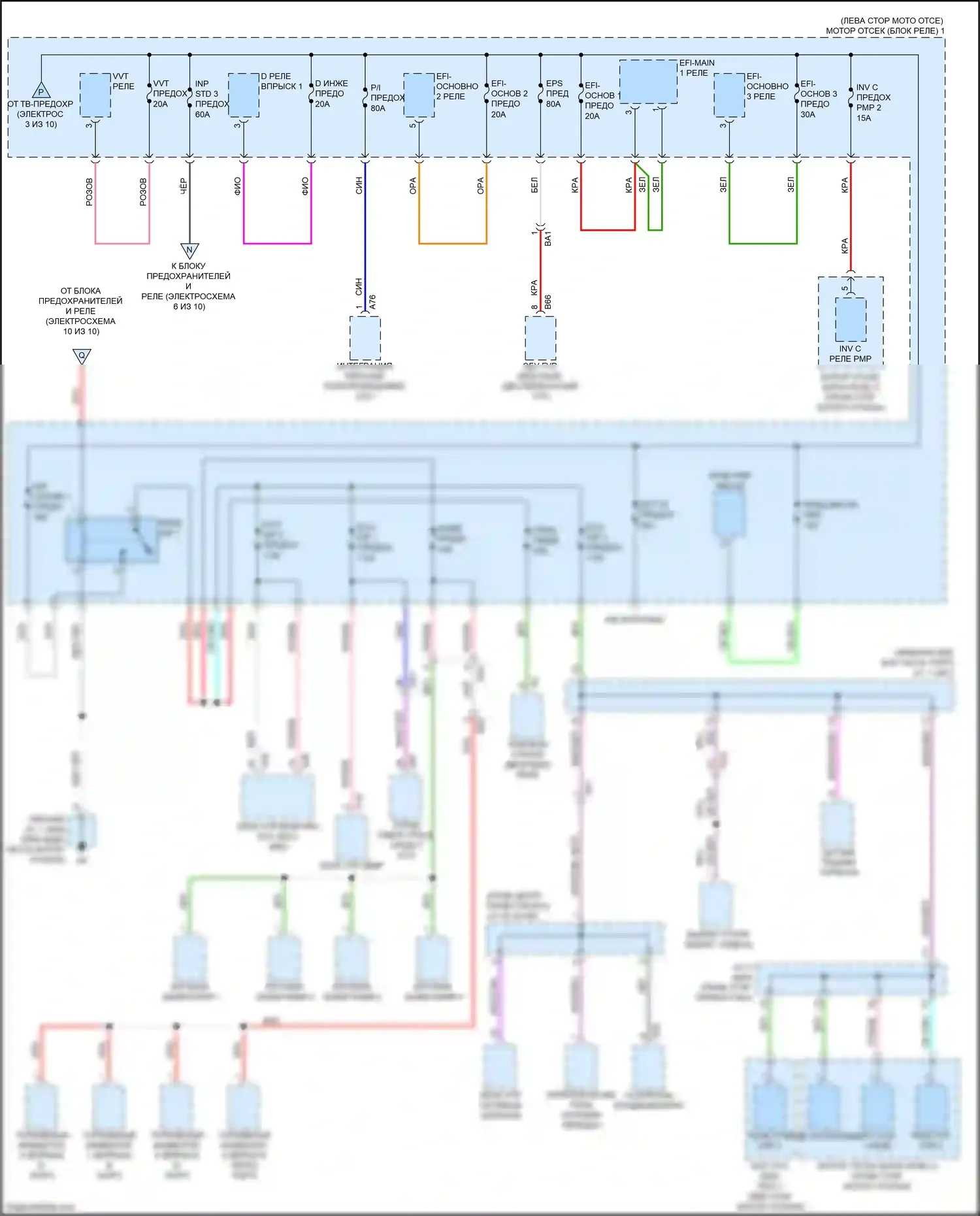 NX Lexus AZ20 (2021-2024): Электросхема блока предохранителей реле (4 из 10) 