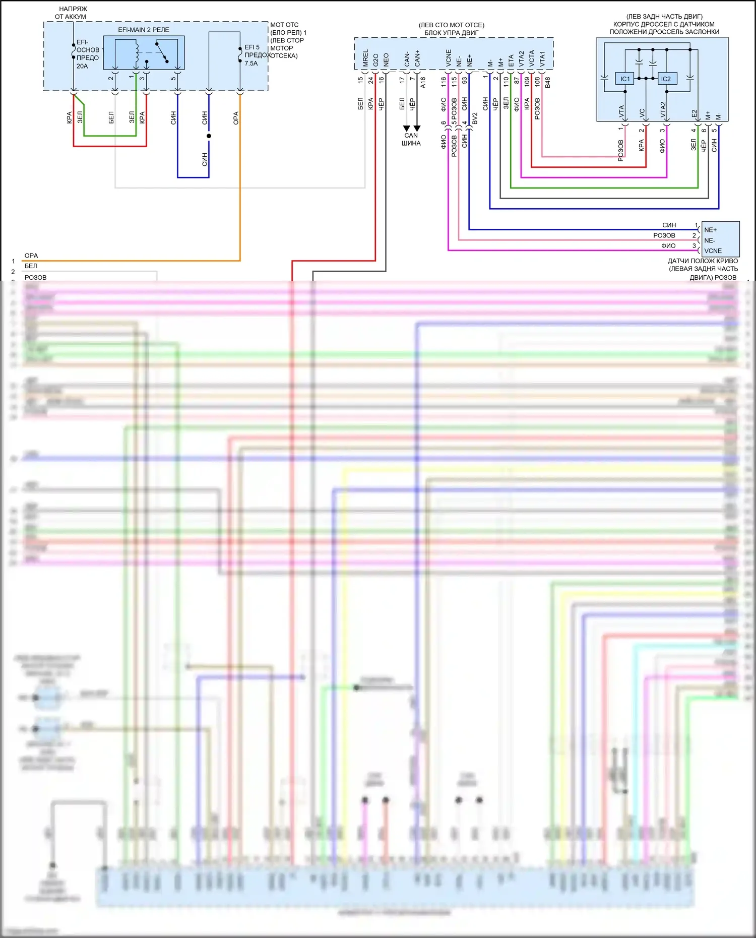NX Lexus AZ20 (2021-2024): Электросхема двигатель 2.5л гибрид, электросхема гибридной системы (5 из 13) 