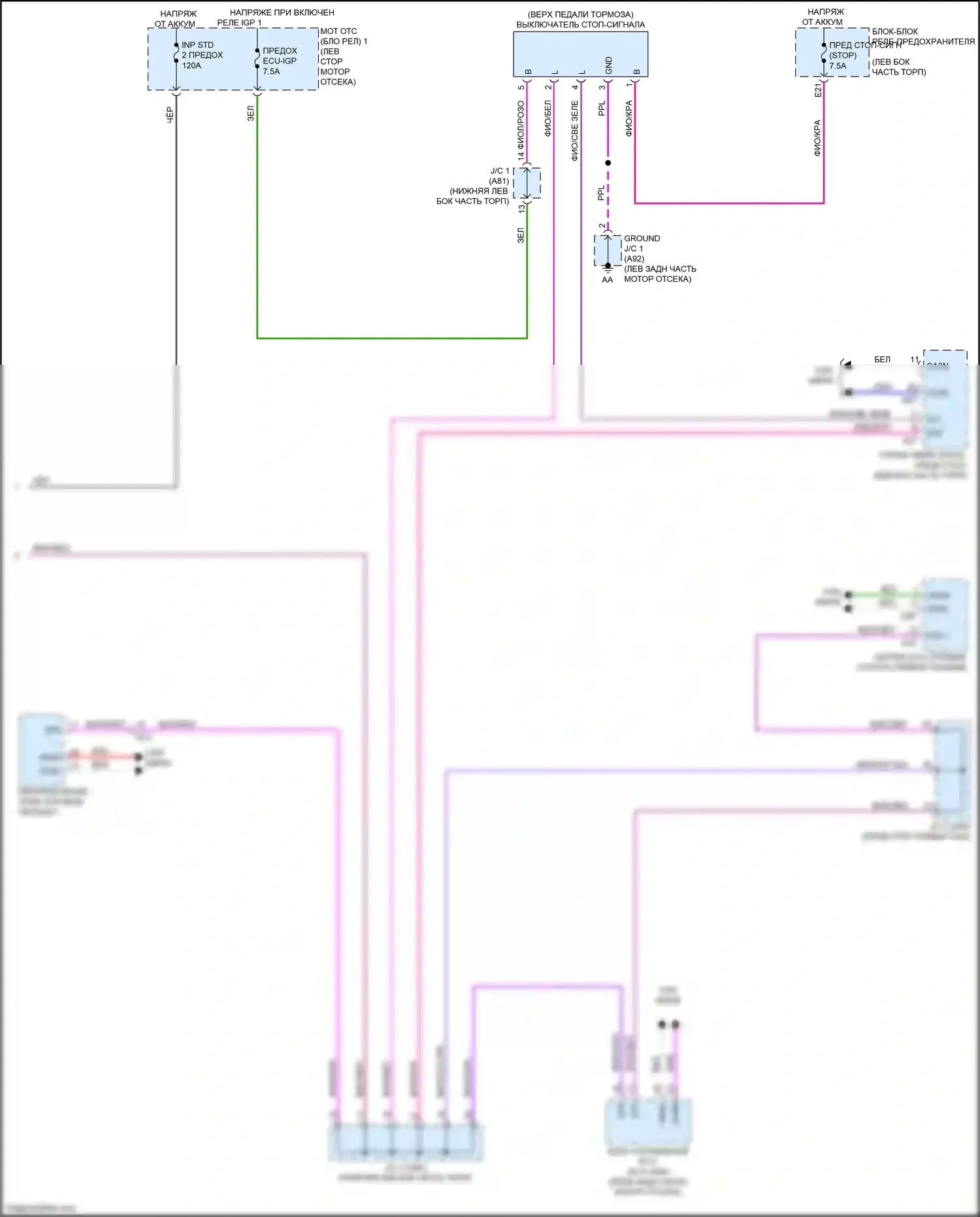 NX Lexus AZ20 (2021-2024): Электросхема фар и фонарей (5 из 5) 