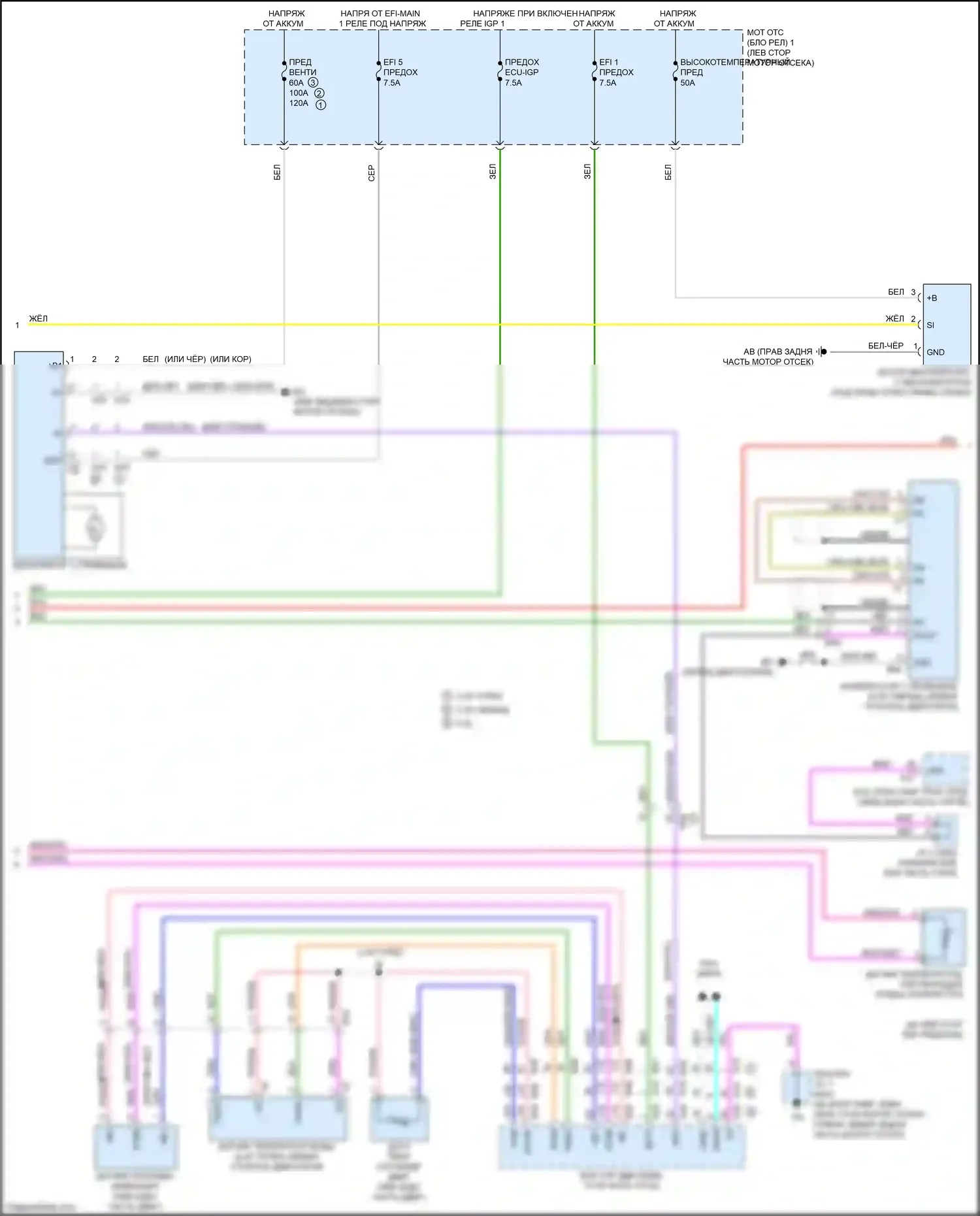 NX Lexus AZ20 (2021-2024): Электросхема климат контроля (2 из 3) 