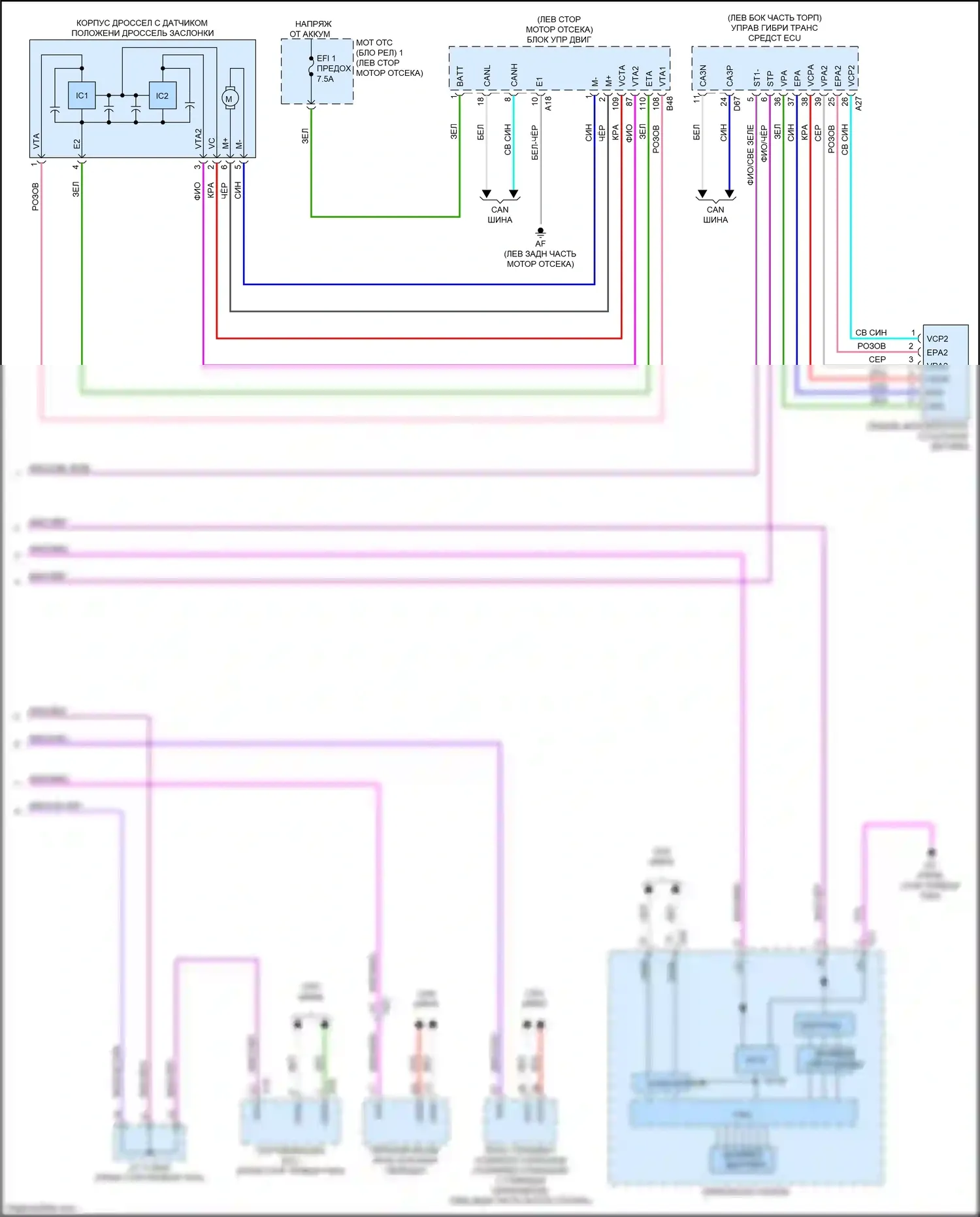 NX Lexus AZ20 (2021-2024): Электросхема круиз-контроля (2 из 2) 
