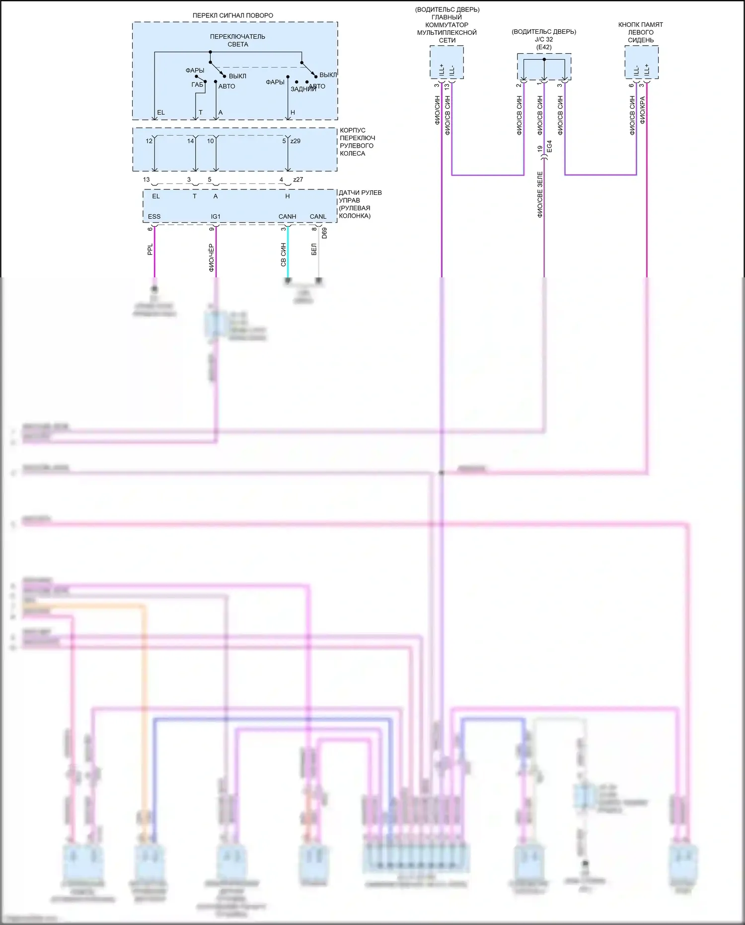 NX Lexus AZ20 (2021-2024): Электросхема подсветки приборной панели (3 из 3) 