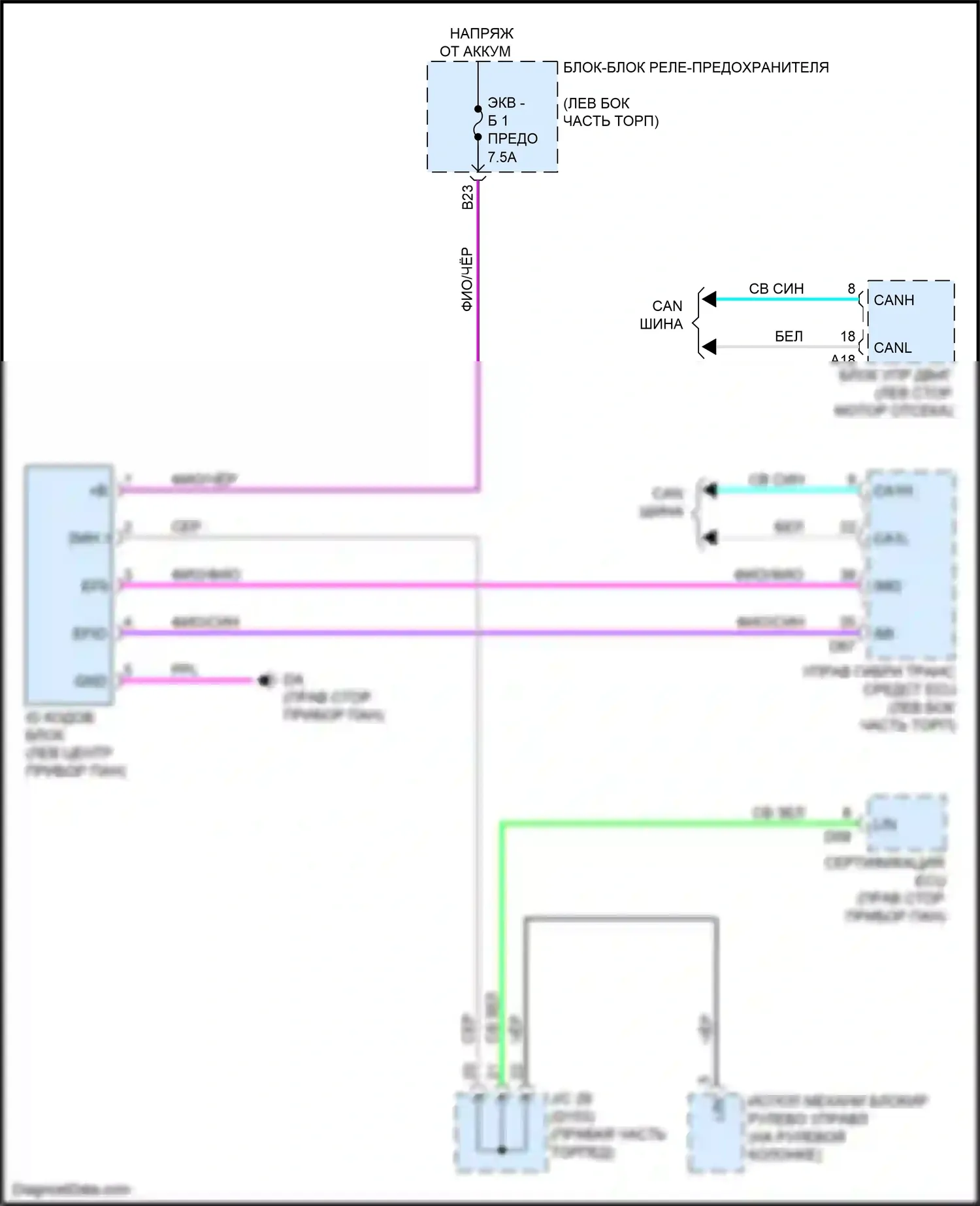 NX Lexus AZ20 (2021-2024): Электросхема иммобилайзера 