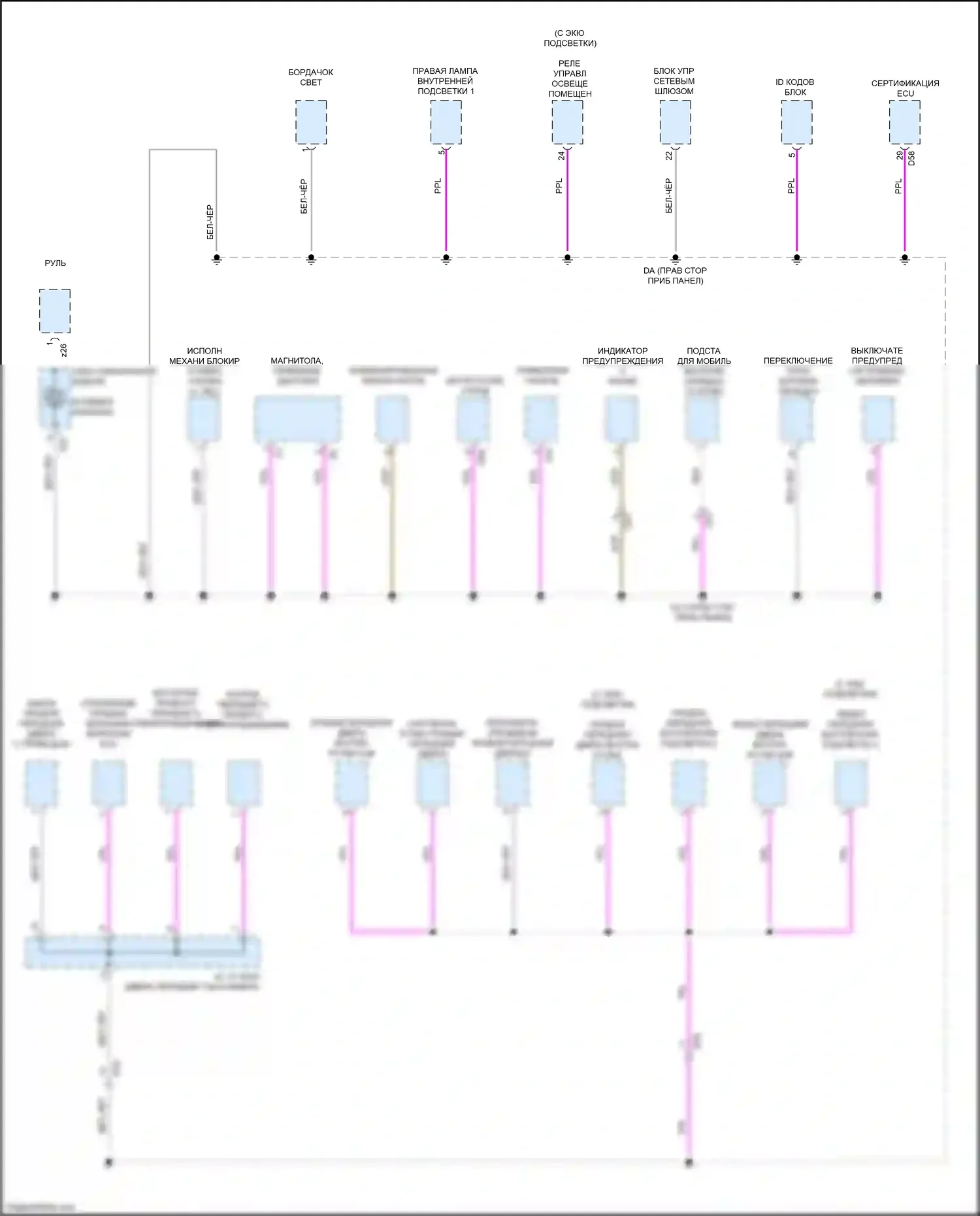 NX Lexus AZ20 (2021-2024): Электросхема разводки массы (3 из 8) 