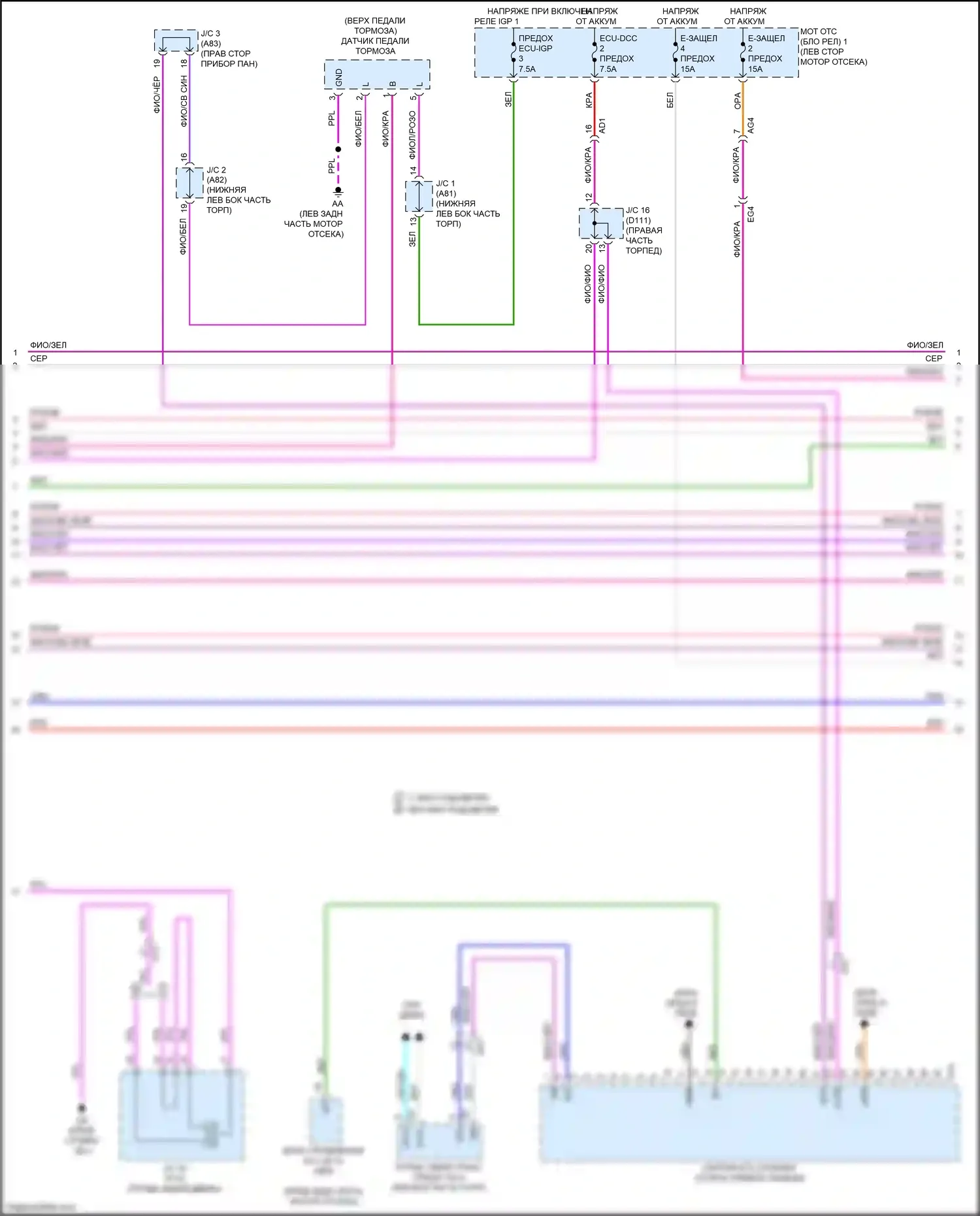 NX Lexus AZ20 (2021-2024): Электросхема центрального замка (4 из 8) 