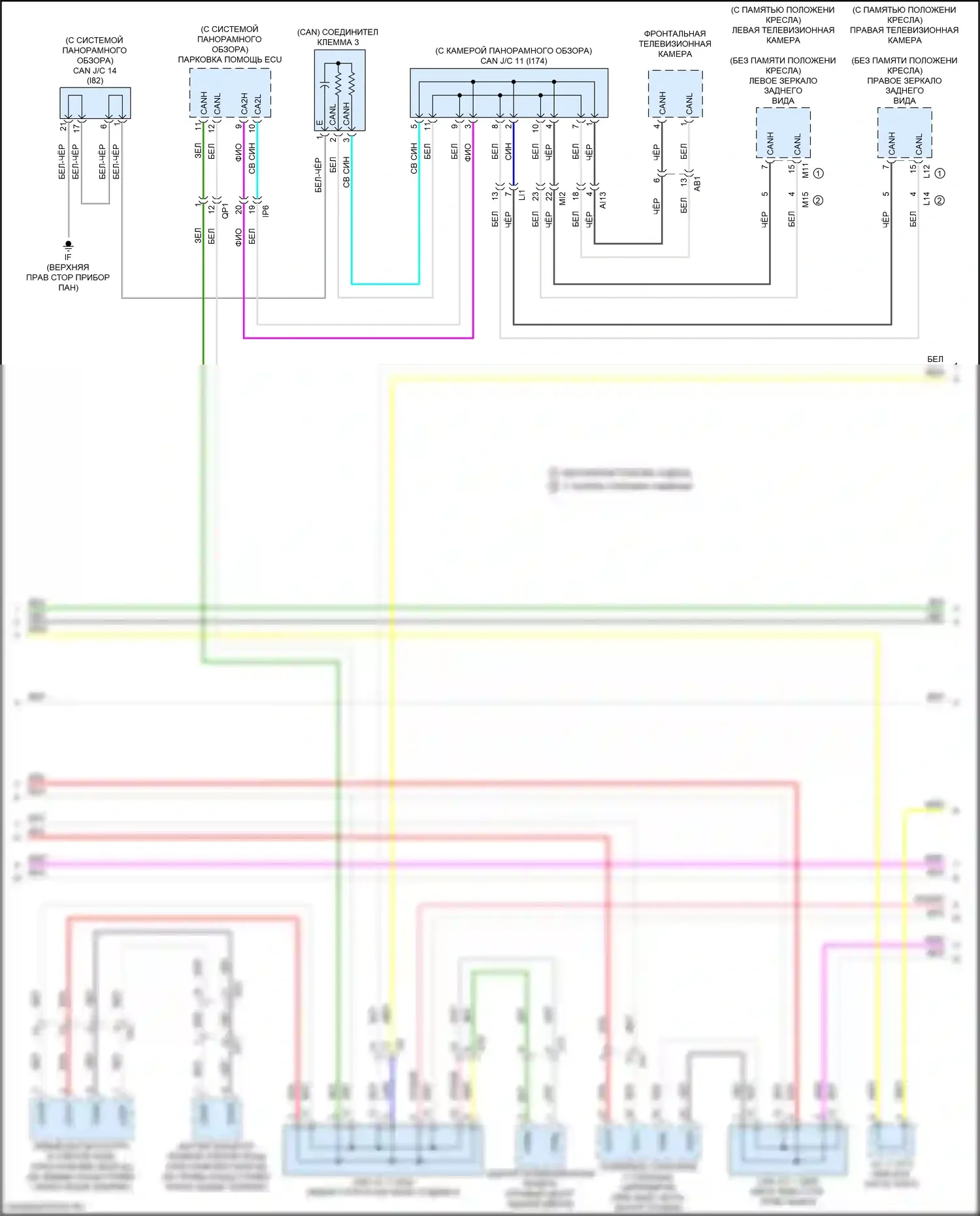 NX Lexus Z10 рестайлинг (2017-2021): Can шина электросхема, поздний выпуск (3 из 5) 