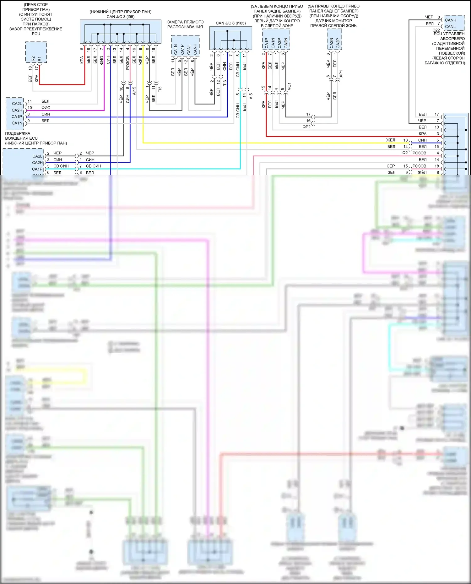 NX Lexus Z10 рестайлинг (2017-2021): Can шина электросхема, поздний выпуск (4 из 4) 