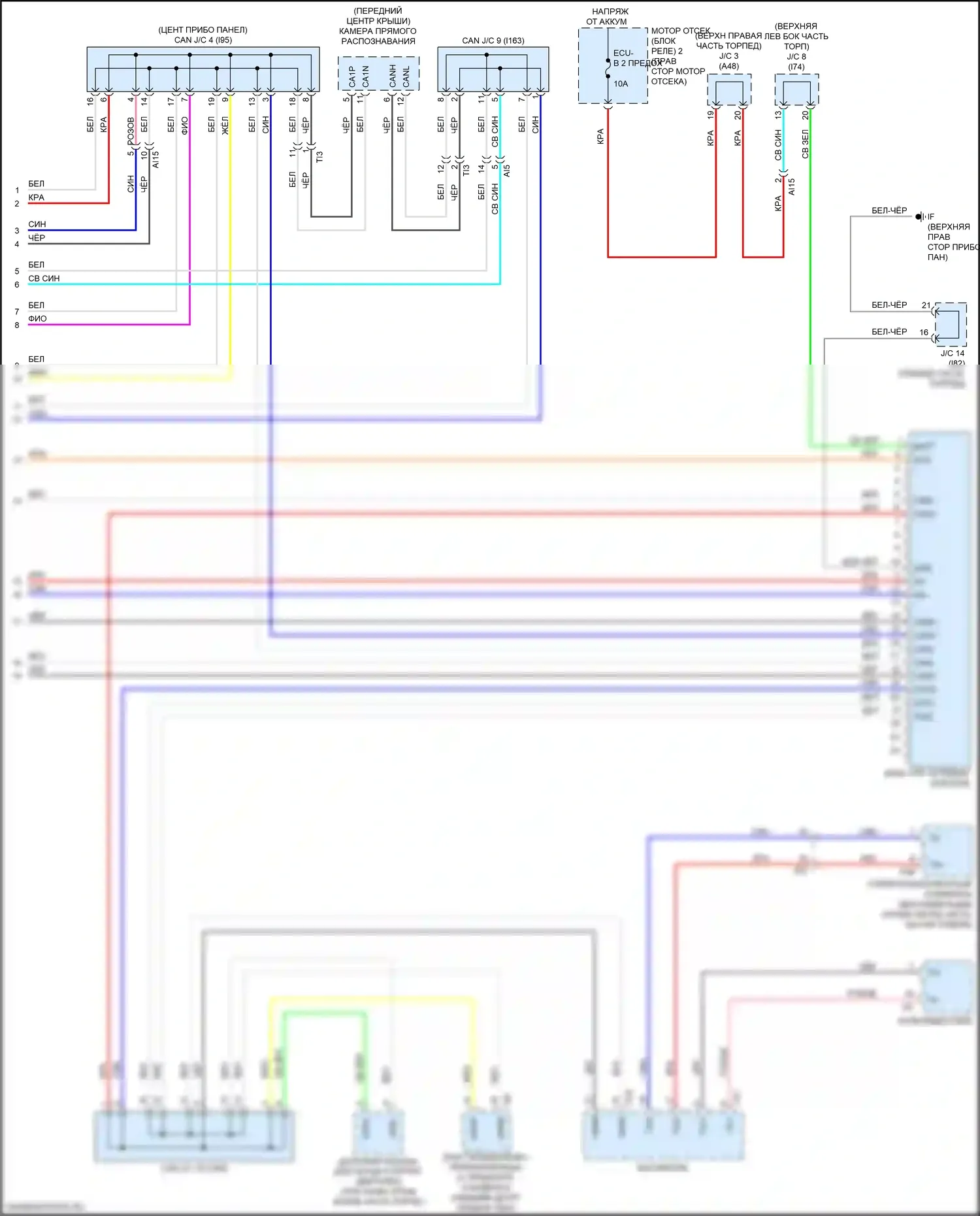 NX Lexus Z10 рестайлинг (2017-2021): Can шина электросхема, поздний выпуск (5 из 5) 