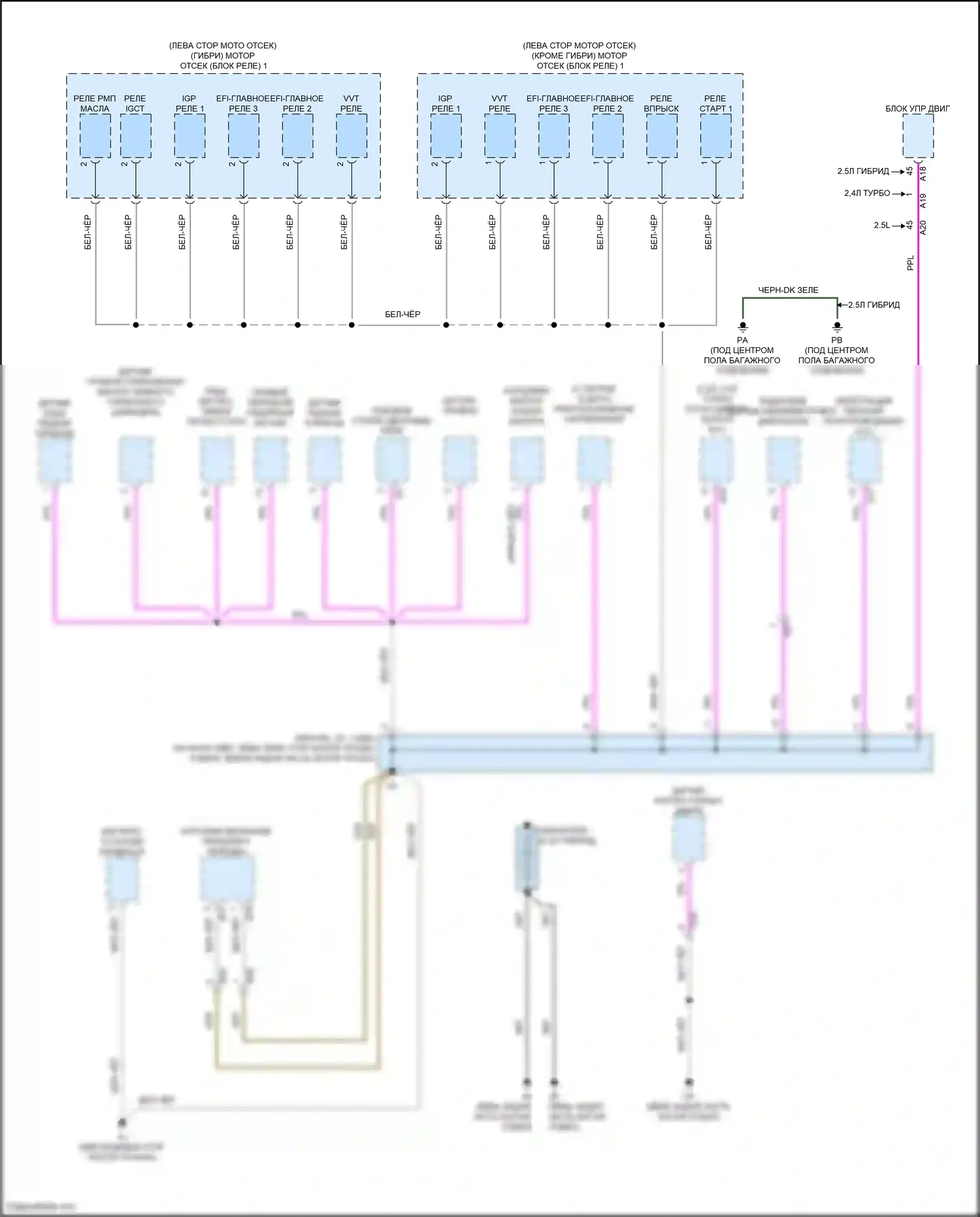 NX Lexus Z10 (2014-2017): Электросхема разводки массы (1 из 8) 