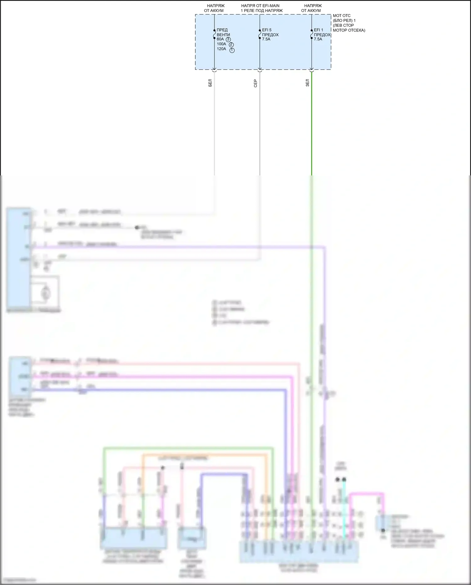 NX Lexus Z10 (2014-2017): Электросхема вентилятора охлаждения 