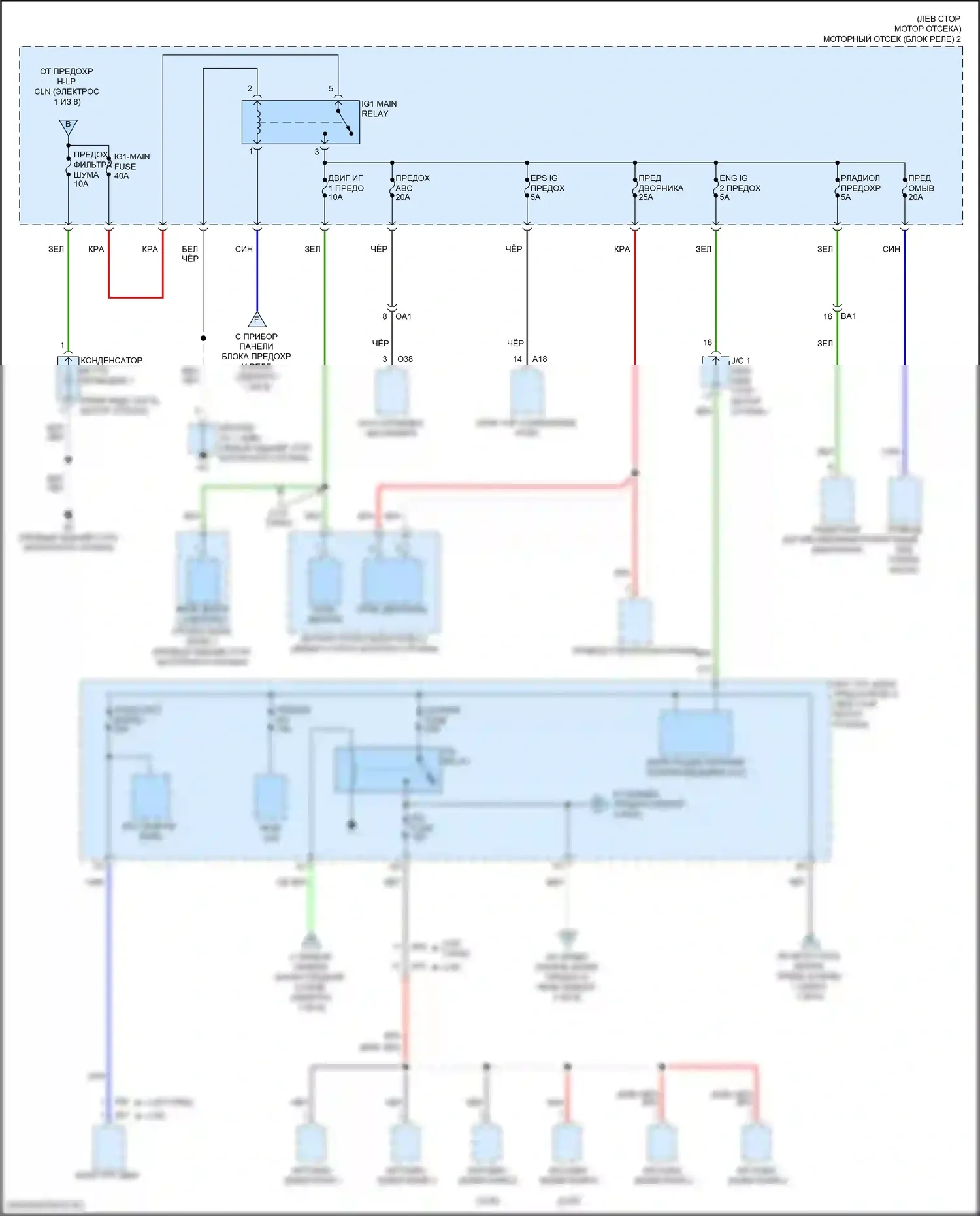 RC F Lexus I рестайлинг (2018-2024): Электросхема блока предохранителей реле (3 из 8) 