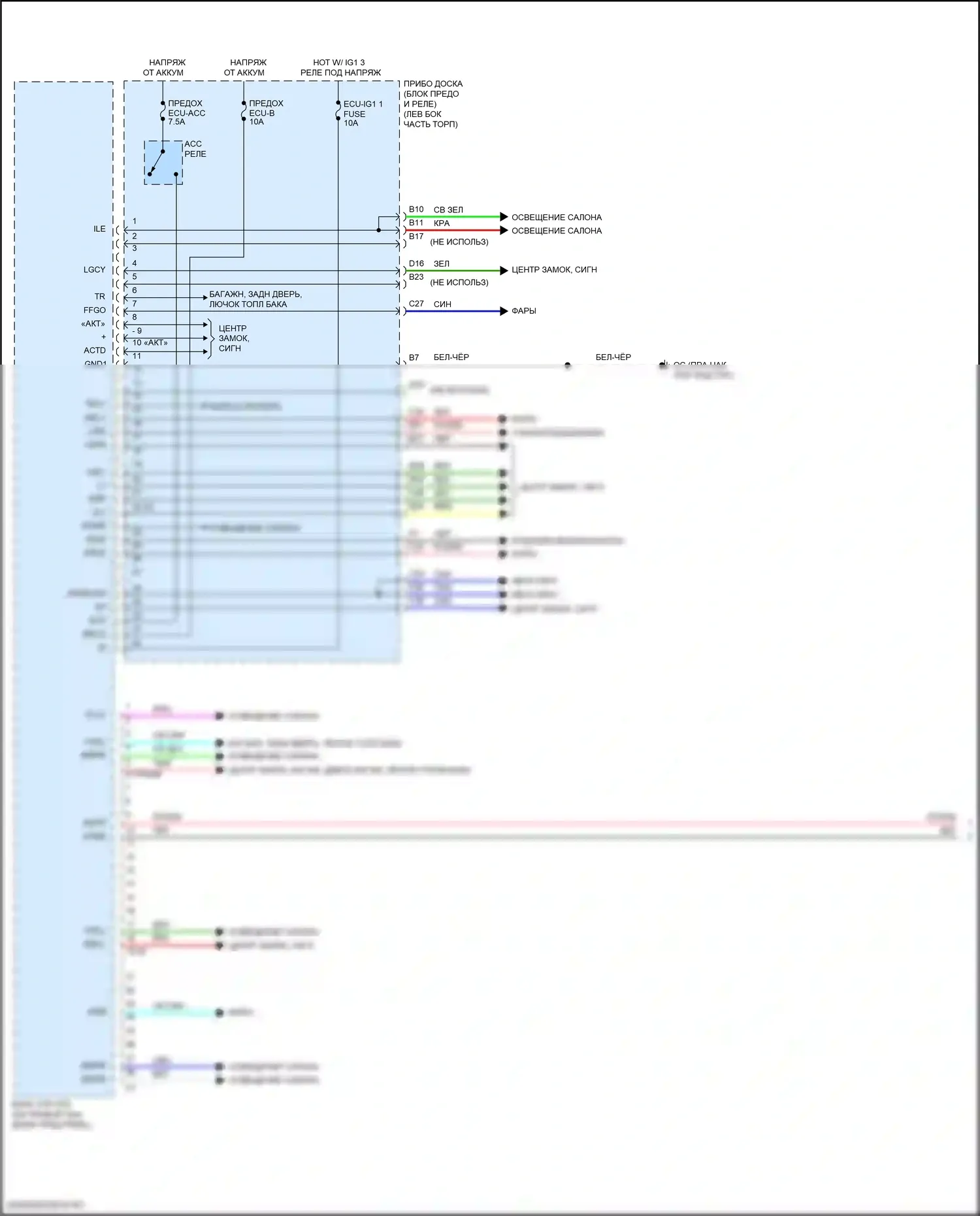 RC F Lexus I рестайлинг (2018-2024): Электросхема эбу кузова (1 из 4) 