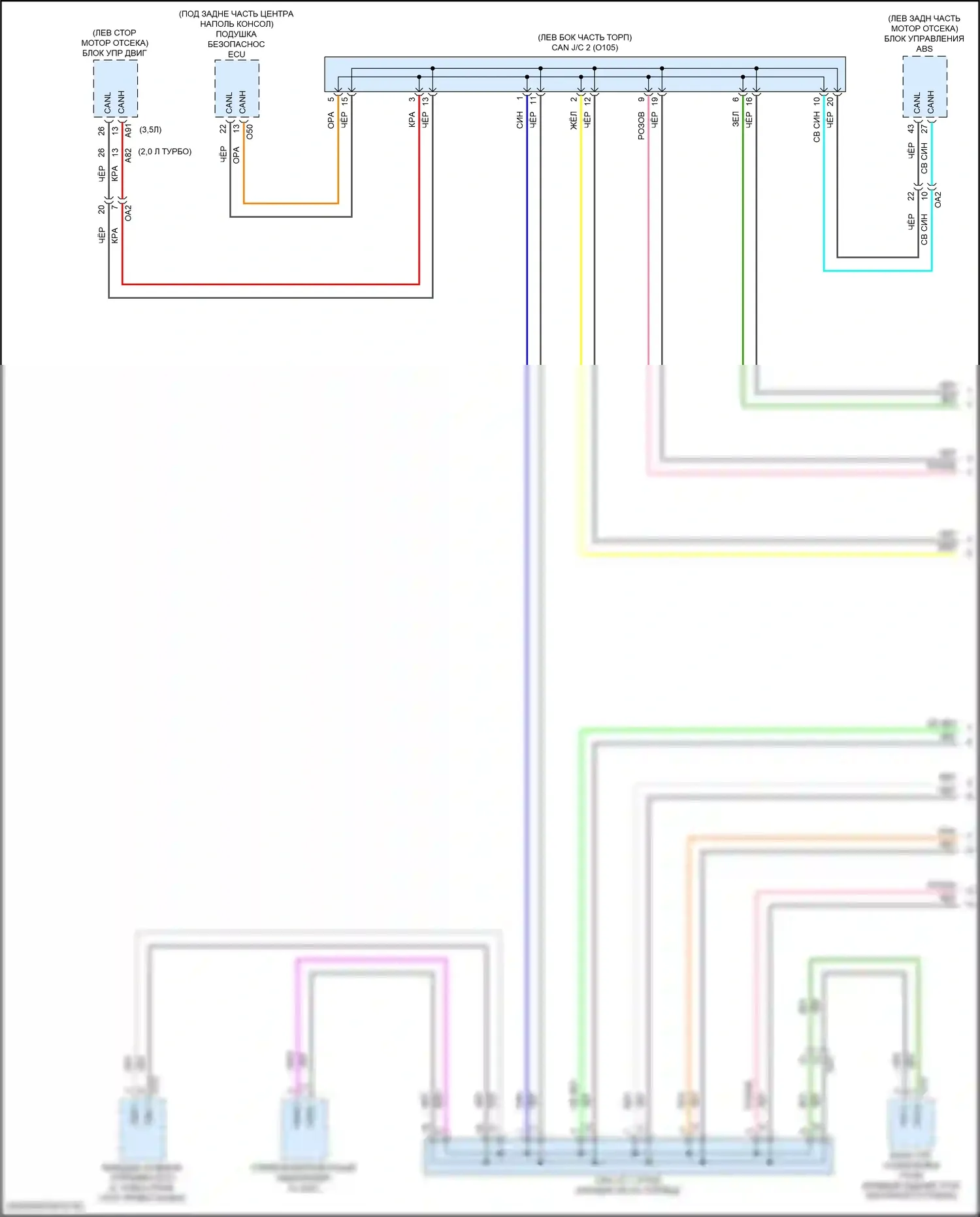 RC F Lexus I рестайлинг (2018-2024): Электросхема эбу кузова (3 из 4) 