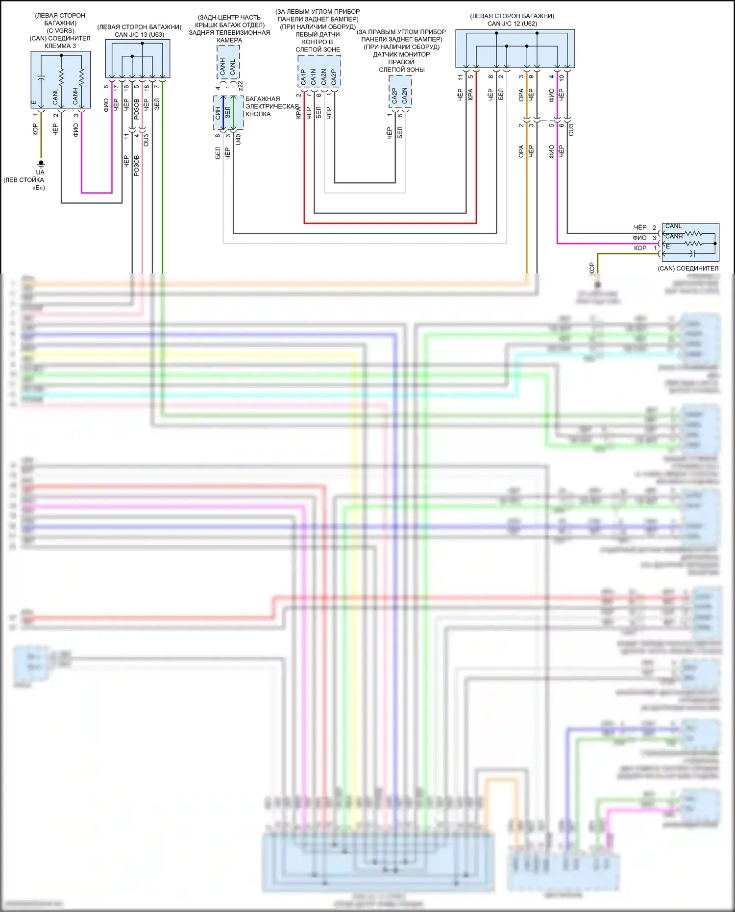RC F Lexus I рестайлинг (2018-2024): Can шина электросхема (4 из 4) 