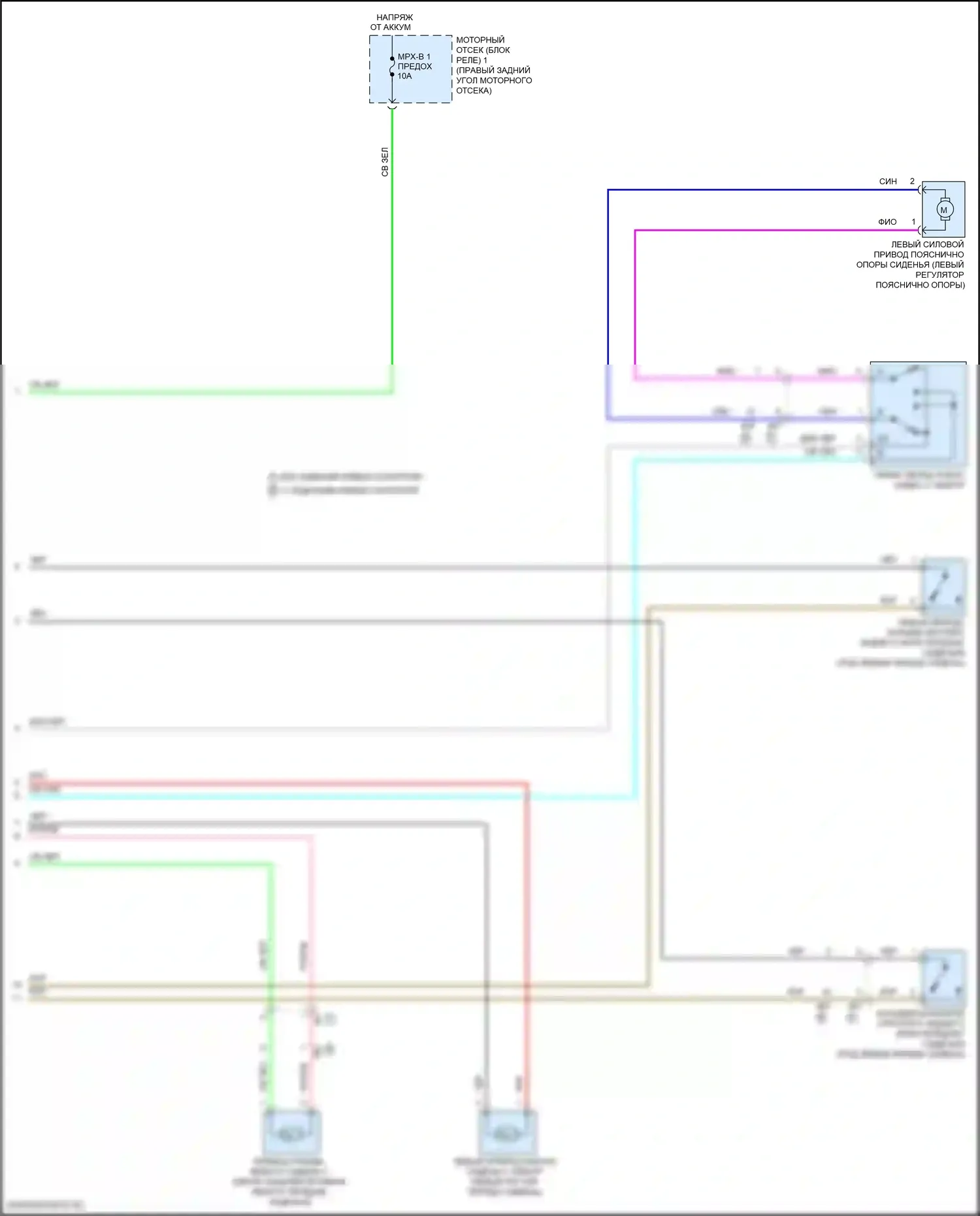 RC F Lexus I рестайлинг (2018-2024): Электросхема сиденья памяти водителя (2 из 2) 