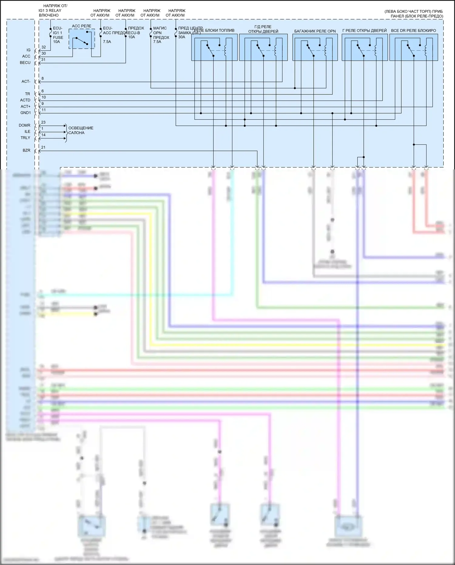 RC F Lexus I рестайлинг (2018-2024): Электросхема защиты от взлома (1 из 6) 