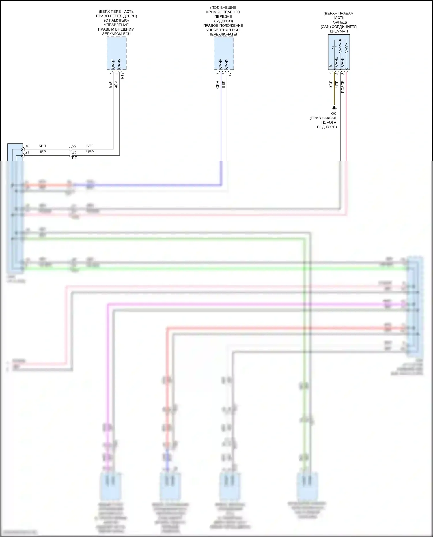 RC Lexus I рестайлинг (2018-2024): Электросхема эбу кузова (2 из 4) 