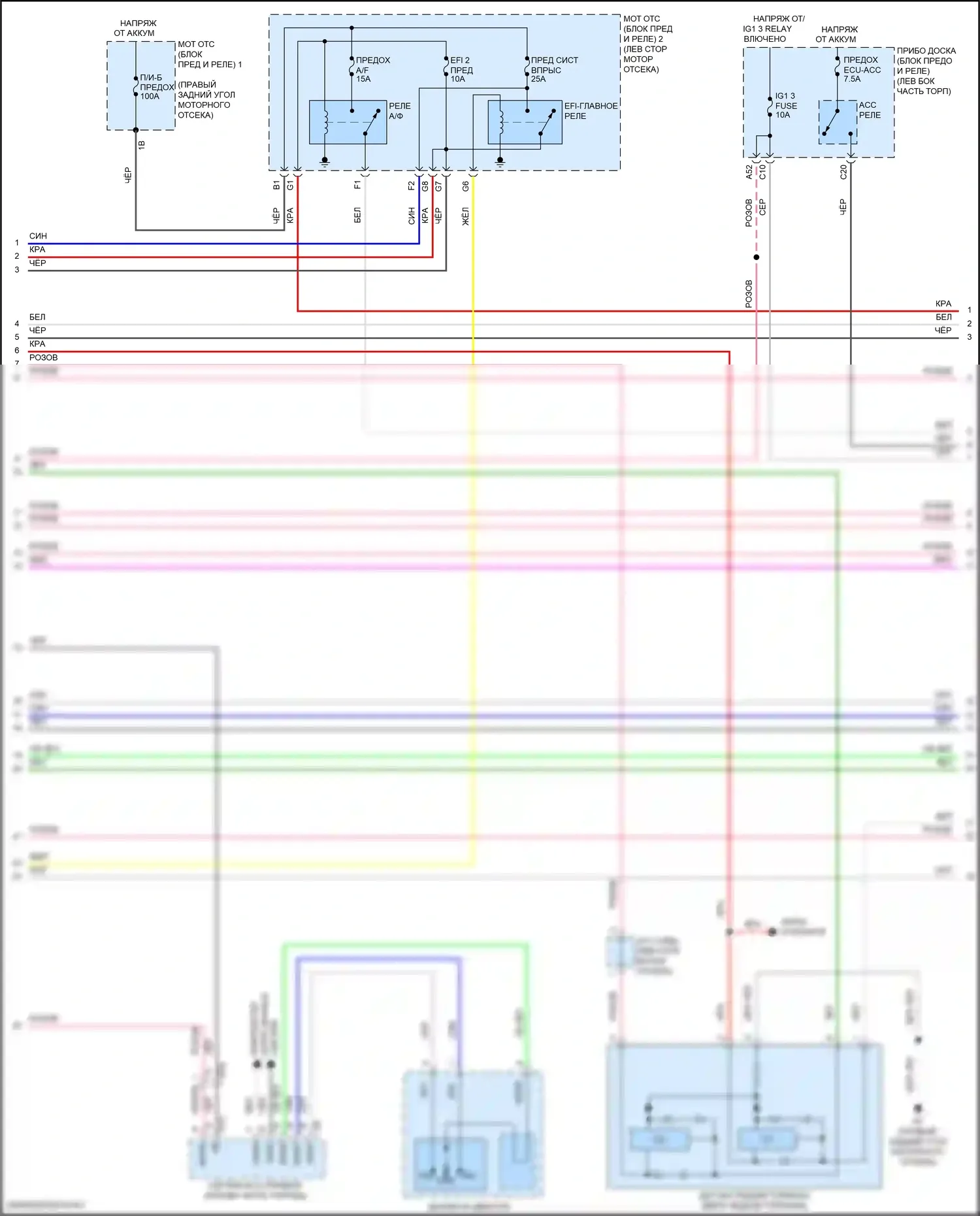 RC Lexus I рестайлинг (2018-2024): Электросхема двигателя 2.0л турбо (2 из 9) 