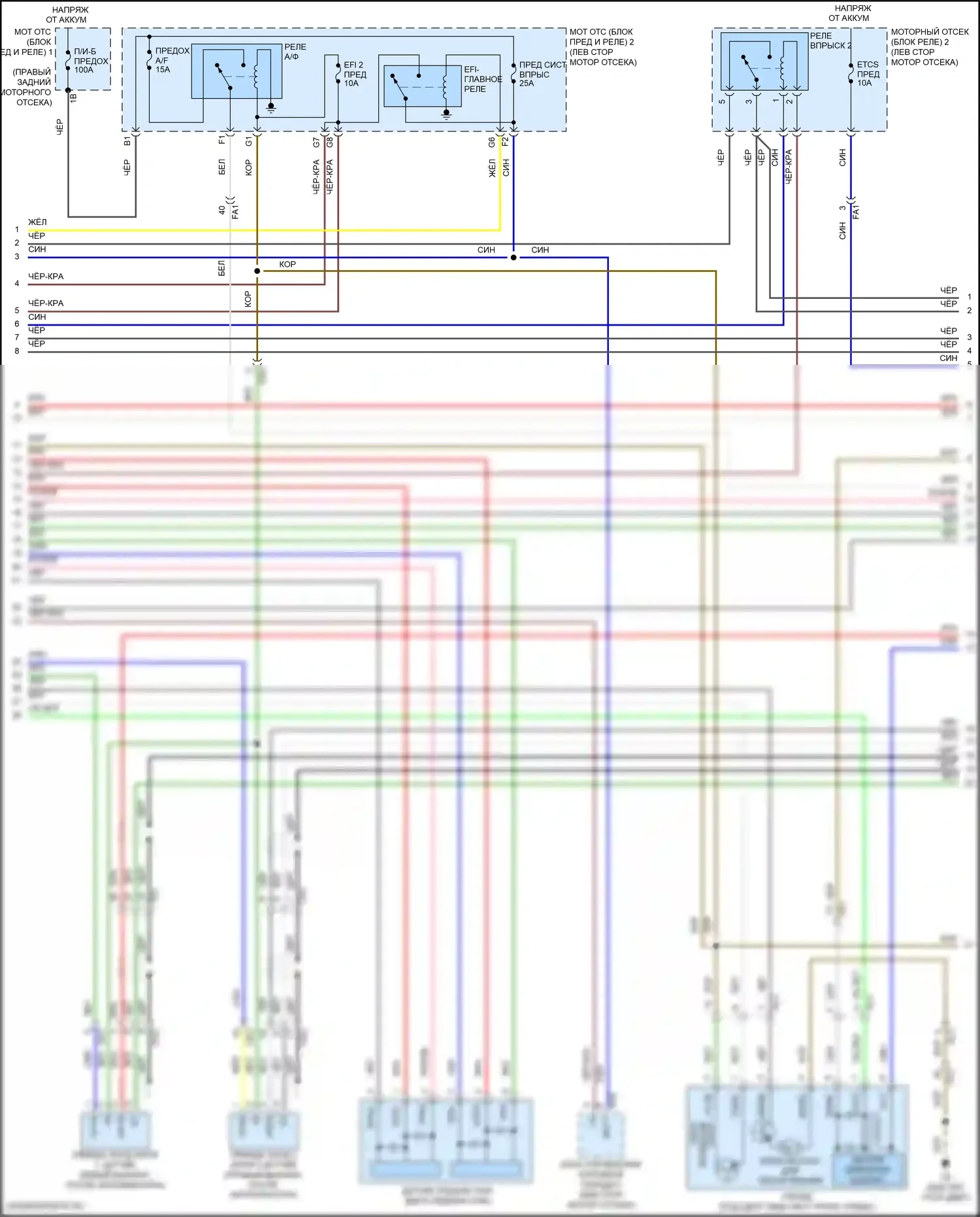 RC Lexus I рестайлинг (2018-2024): Электросхема двигателя 5.0l (3 из 9) 