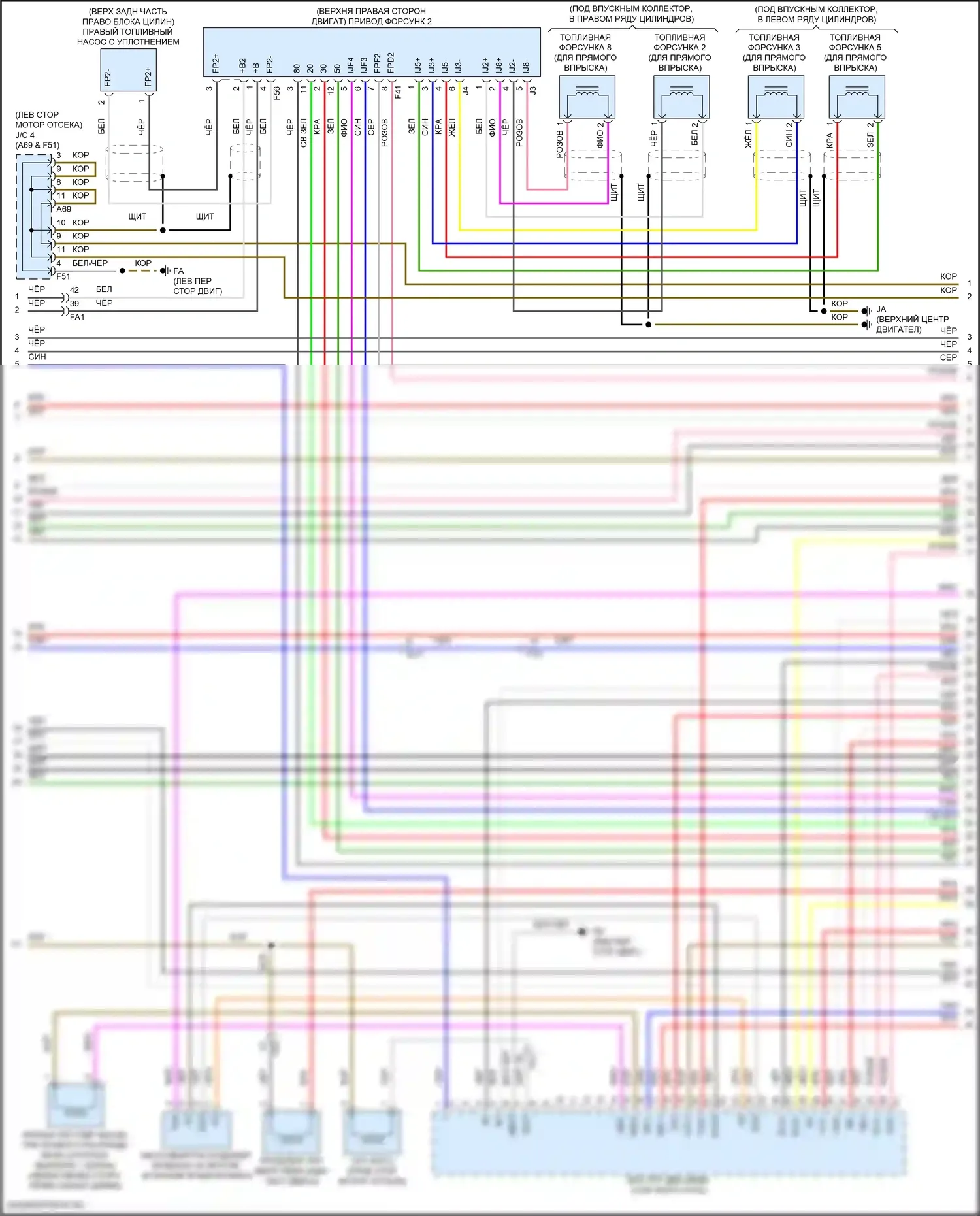 RC Lexus I рестайлинг (2018-2024): Электросхема двигателя 5.0l (4 из 9) 