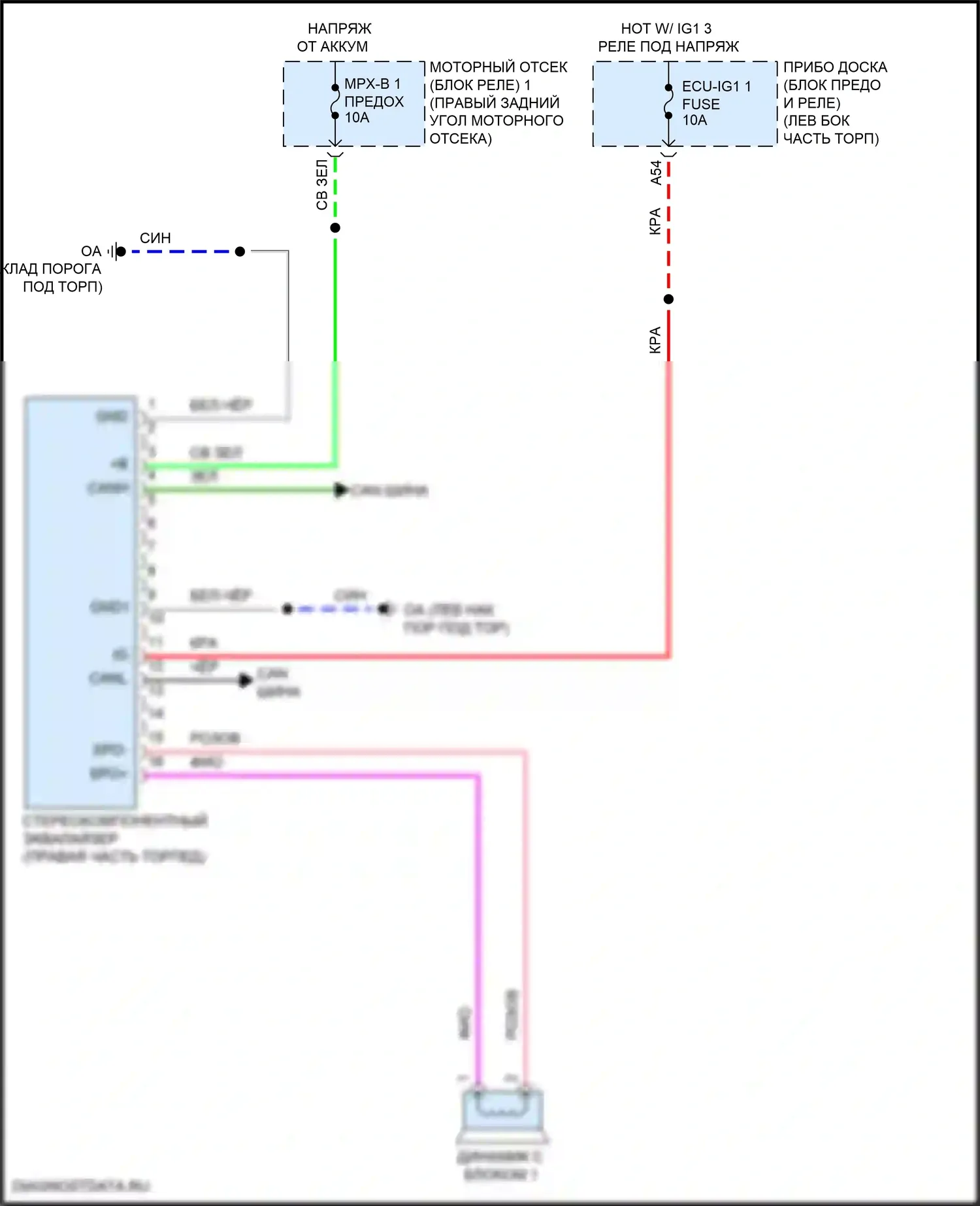 RC Lexus I рестайлинг (2018-2024): Электросхема активного звукового контроля 