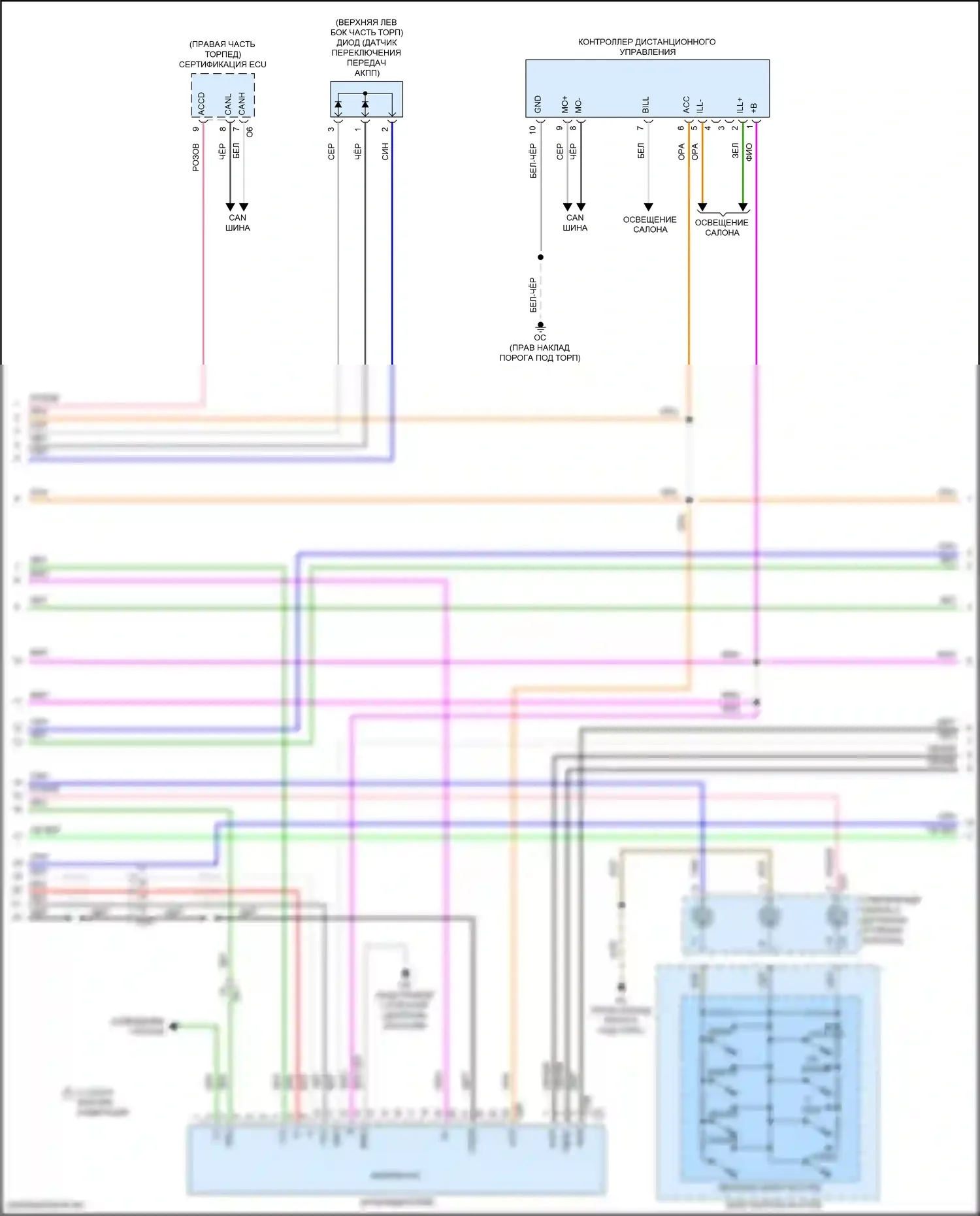 RC Lexus I рестайлинг (2018-2024): Электросхема магнитолы (2 из 7) 