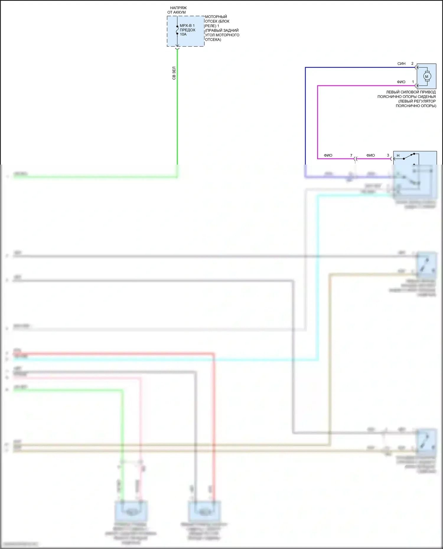 RC Lexus I рестайлинг (2018-2024): Электросхема сиденья памяти водителя (2 из 2) 