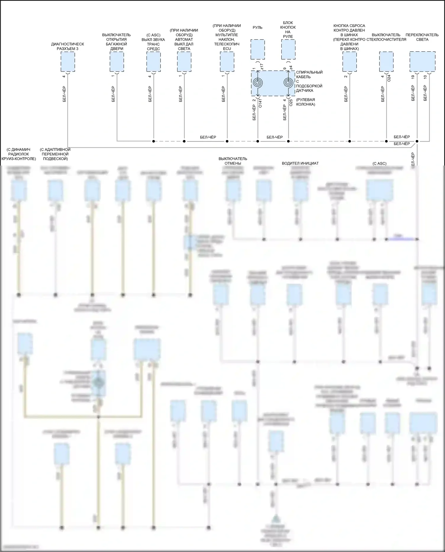 RC Lexus I рестайлинг (2018-2024): Электросхема разводки массы (4 из 7) 