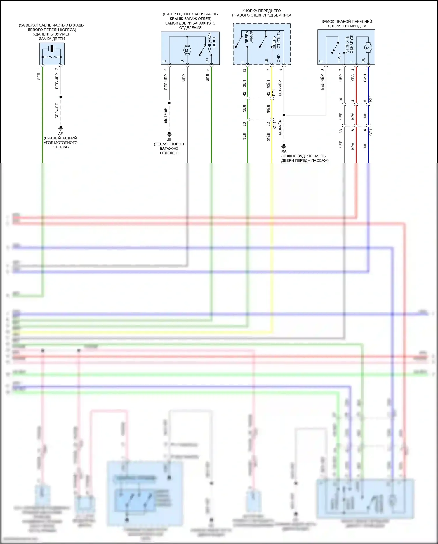 RC Lexus I рестайлинг (2018-2024): Электросхема центрального замка (2 из 6) 