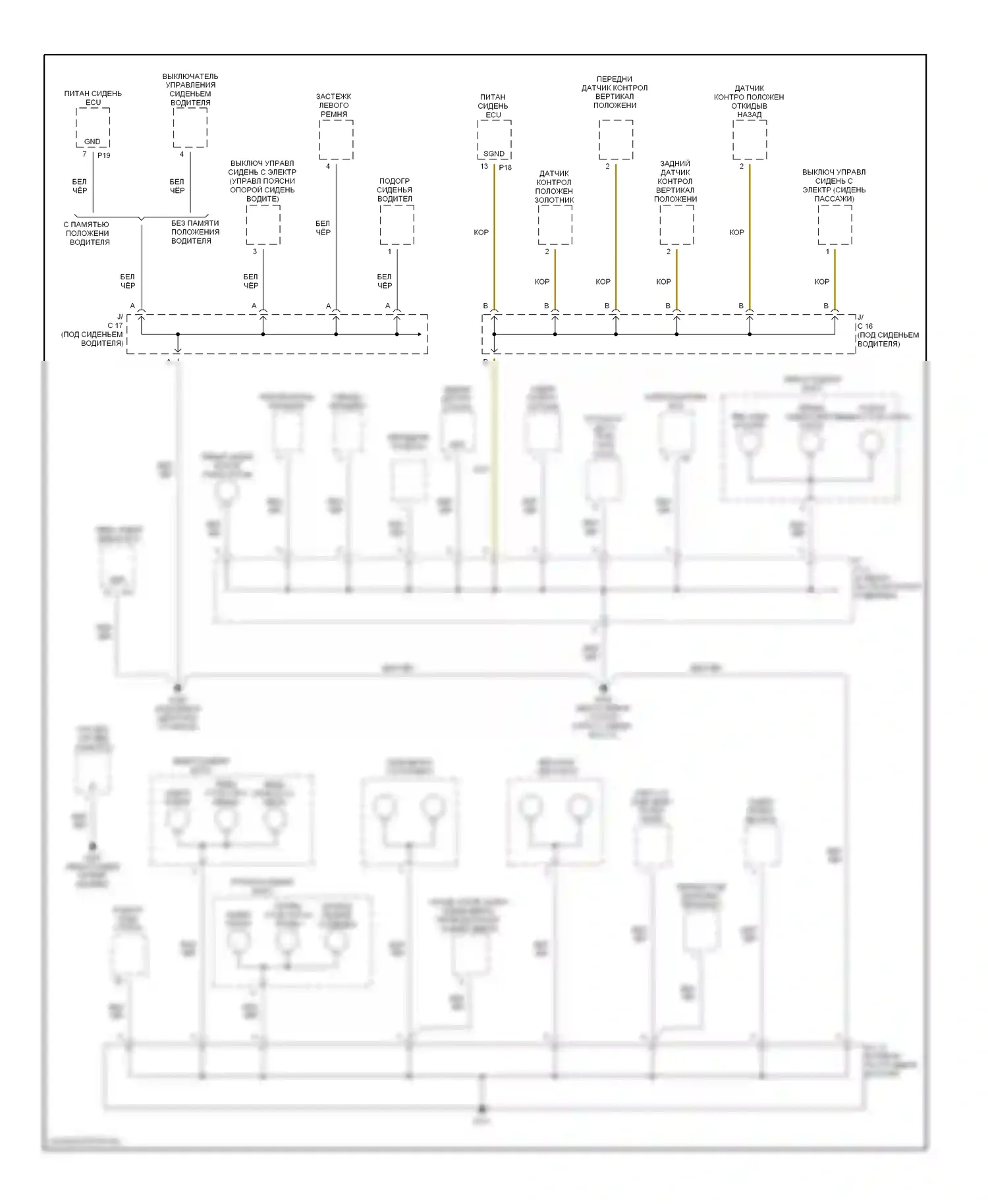 RX Lexus I (1997-2003): Электросхема точек подключения масс (5 из 5) 