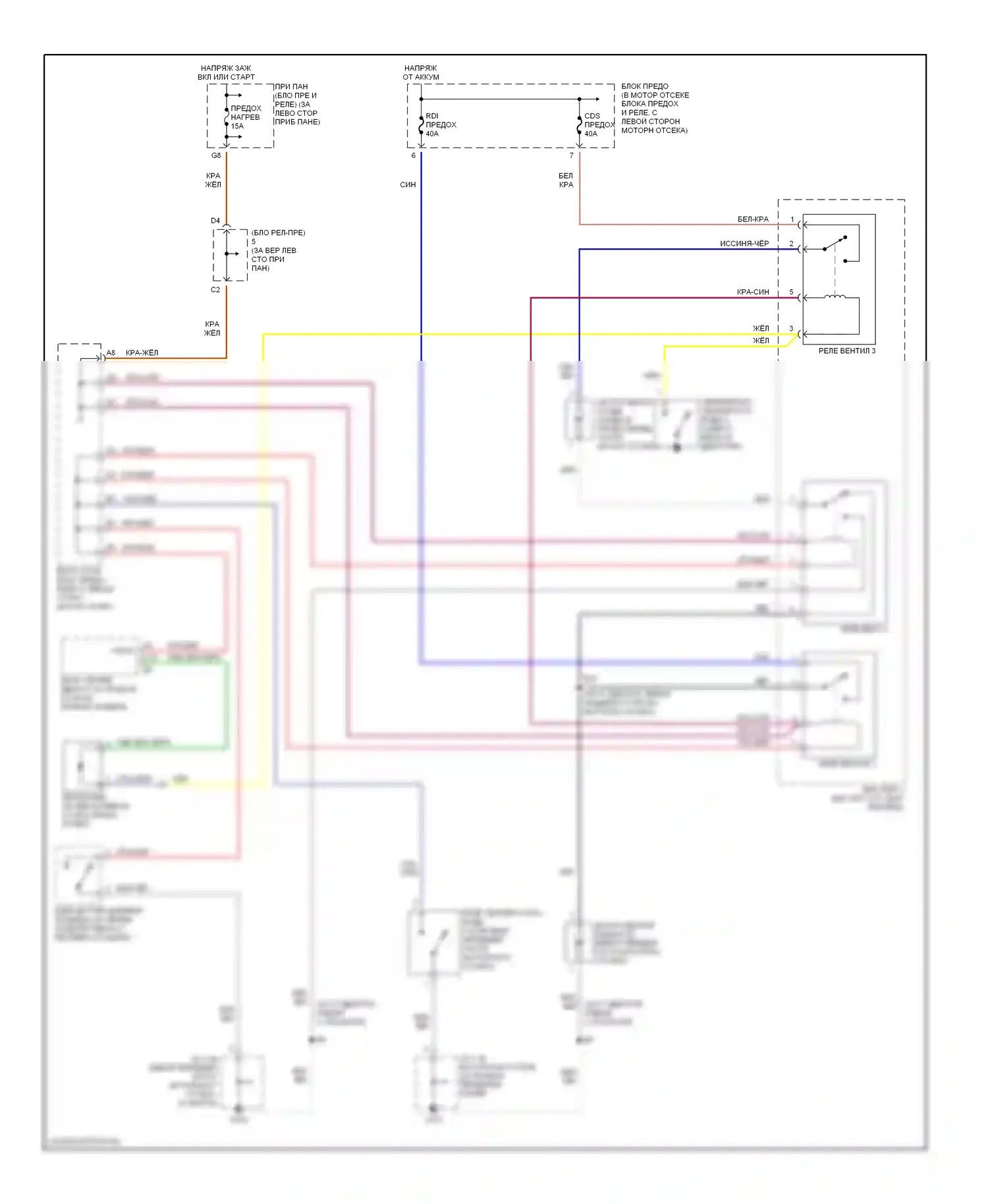 RX Lexus I (1997-2003): Электросхема вентилятора охлаждения 