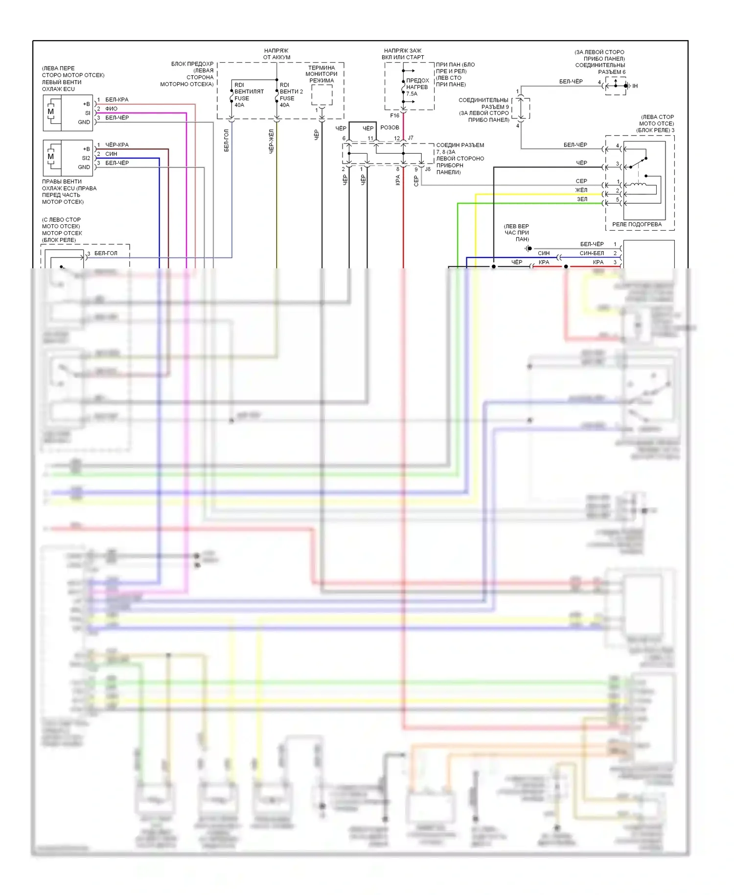 RX Lexus II рестайлинг (2006-2009): Электросхема климат контроля (2 из 2) 