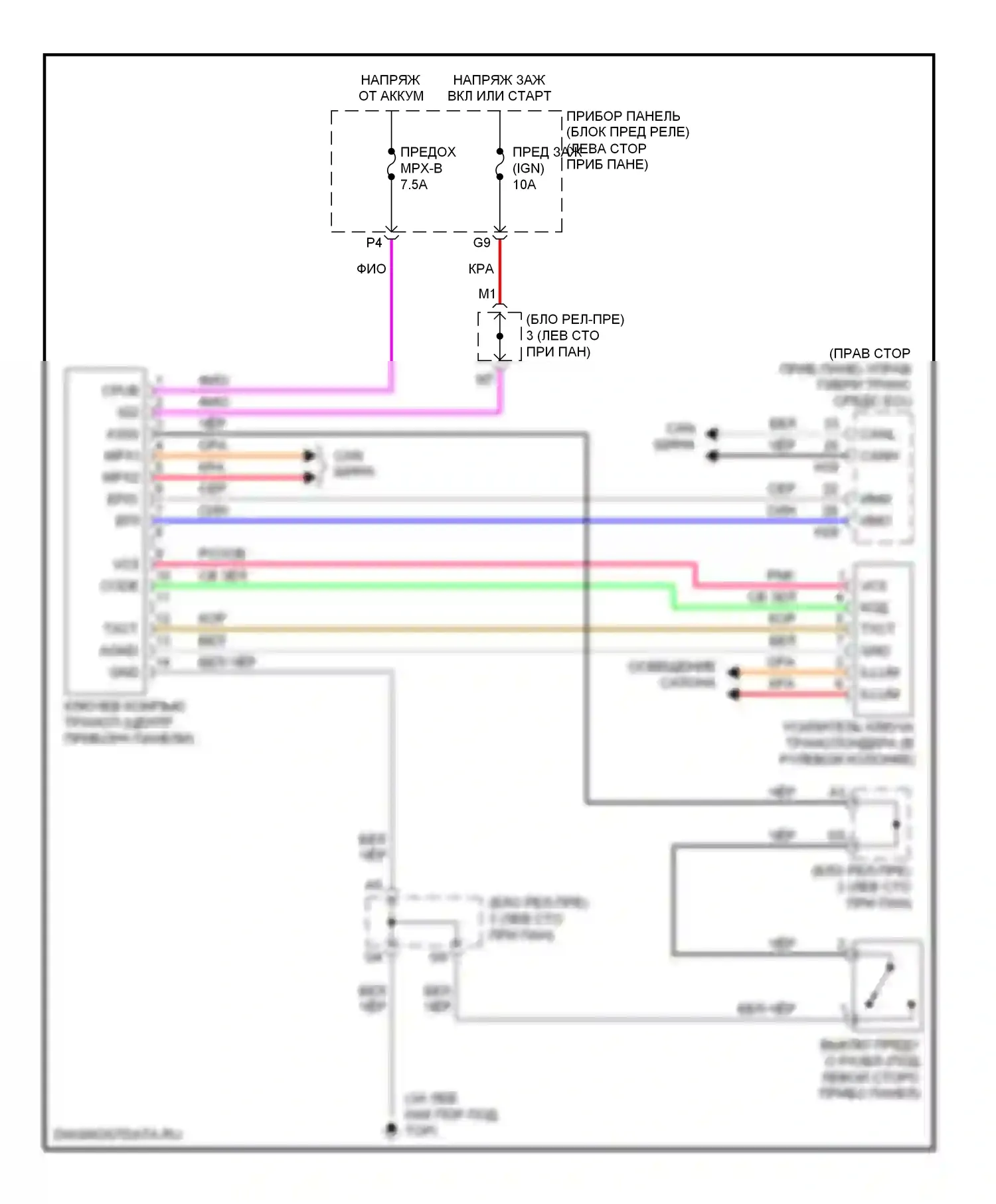 RX Lexus II рестайлинг (2006-2009): Электросхема иммобилайзера 