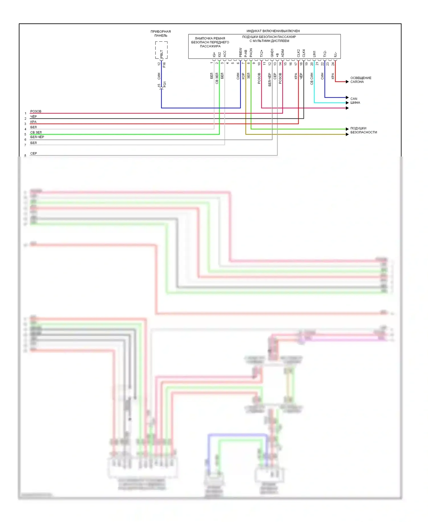 RX Lexus III рестайлинг (2012-2015): Магнитола электросхема, без навигации и магнитола и тип приемника дисплея (3 из 4) 