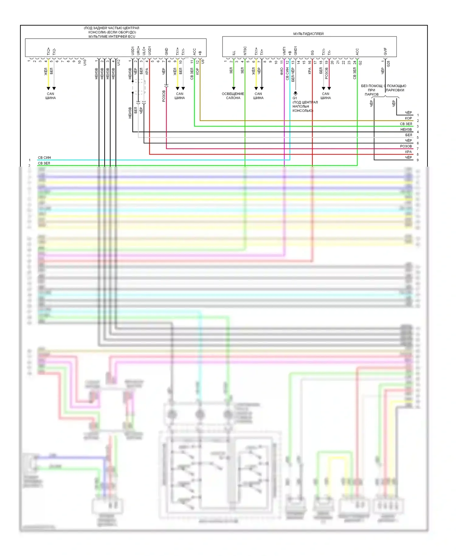 RX Lexus III (2008-2012): Электросхема магнитолы, с навигацией (2 из 5) 