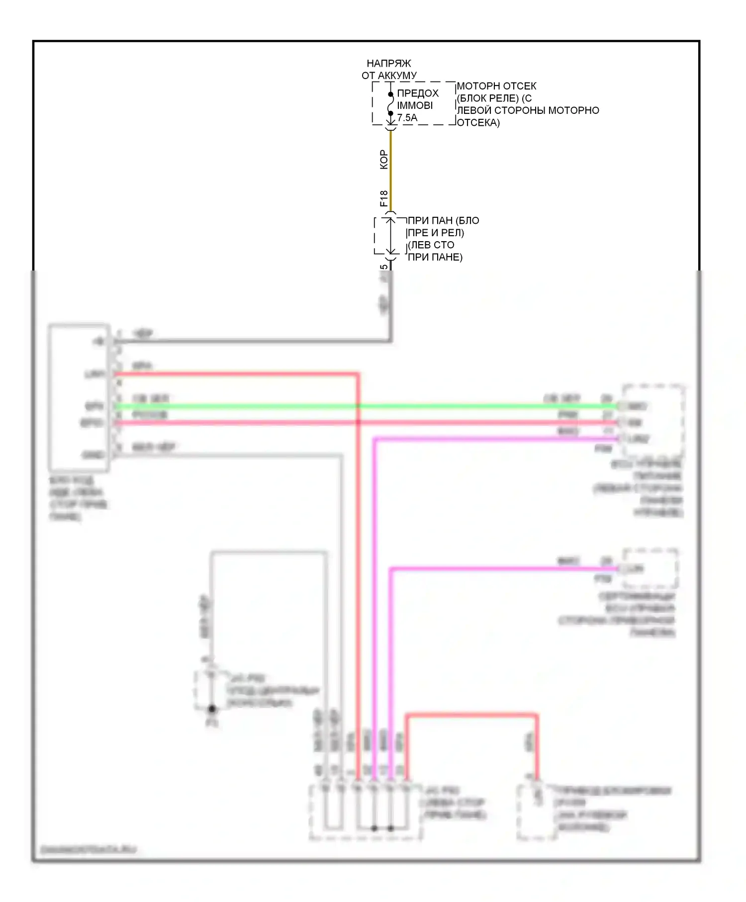 RX Lexus III (2008-2012): Электросхема иммобилайзера 