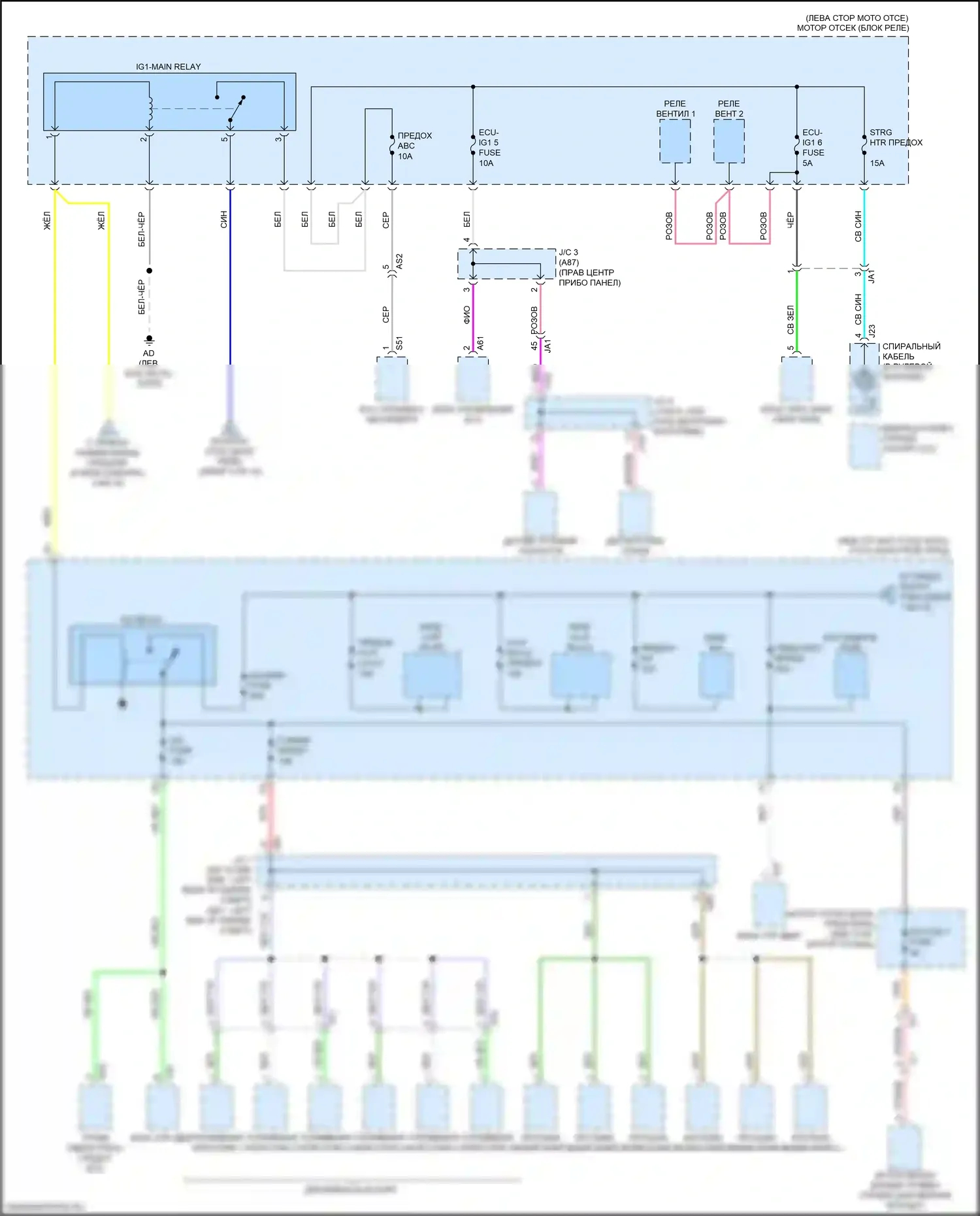 RX Lexus IV рестайлинг (2019-2023): Электросхема блока предохранителей реле (4 из 10) 