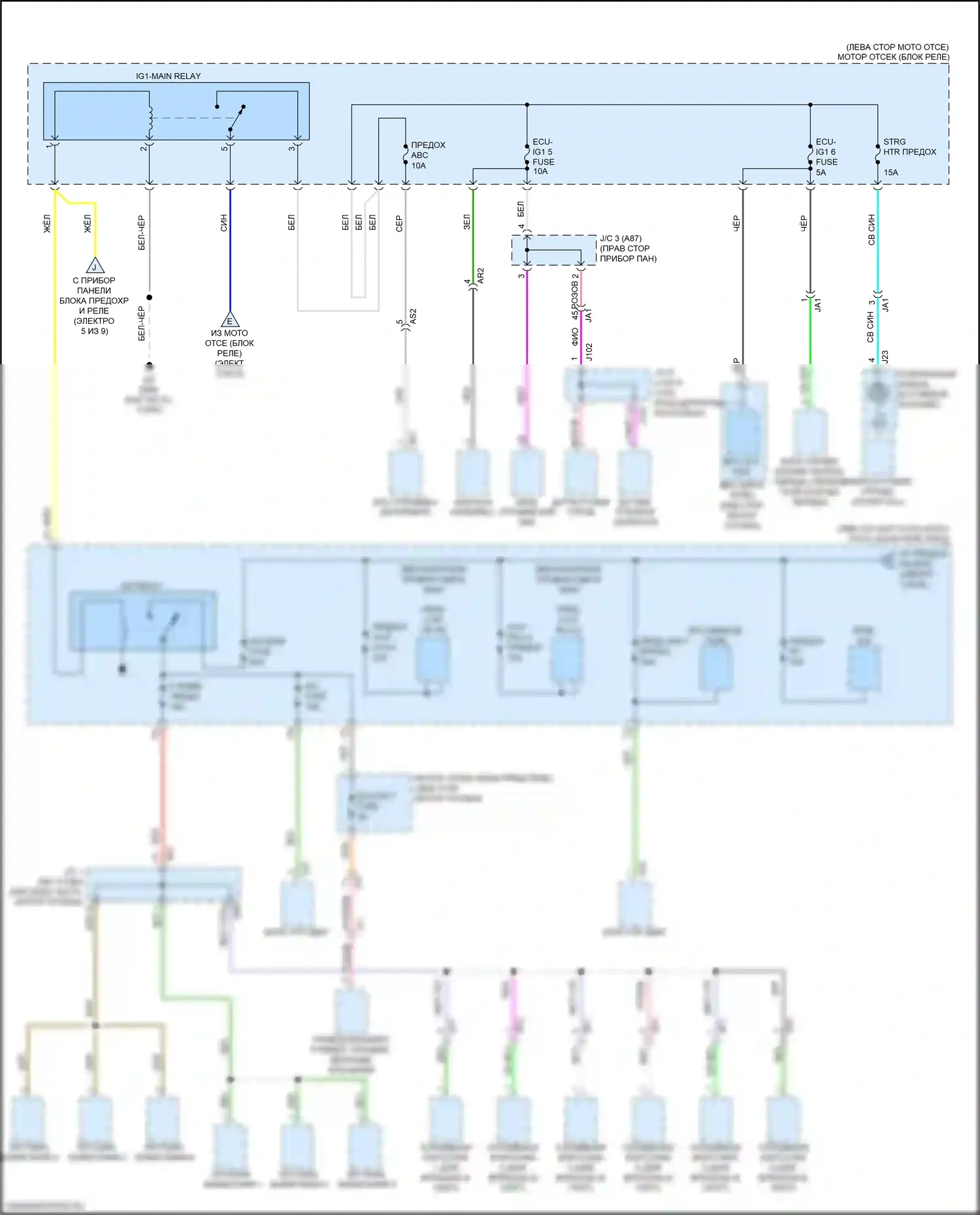 RX Lexus IV рестайлинг (2019-2023): Электросхема блока предохранителей реле (4 из 9) 