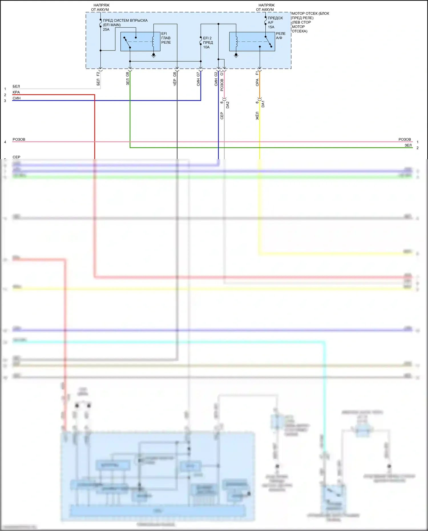 RX Lexus IV рестайлинг (2019-2023): Электросхема двигателя 3.5l гибрид (2 из 14) 