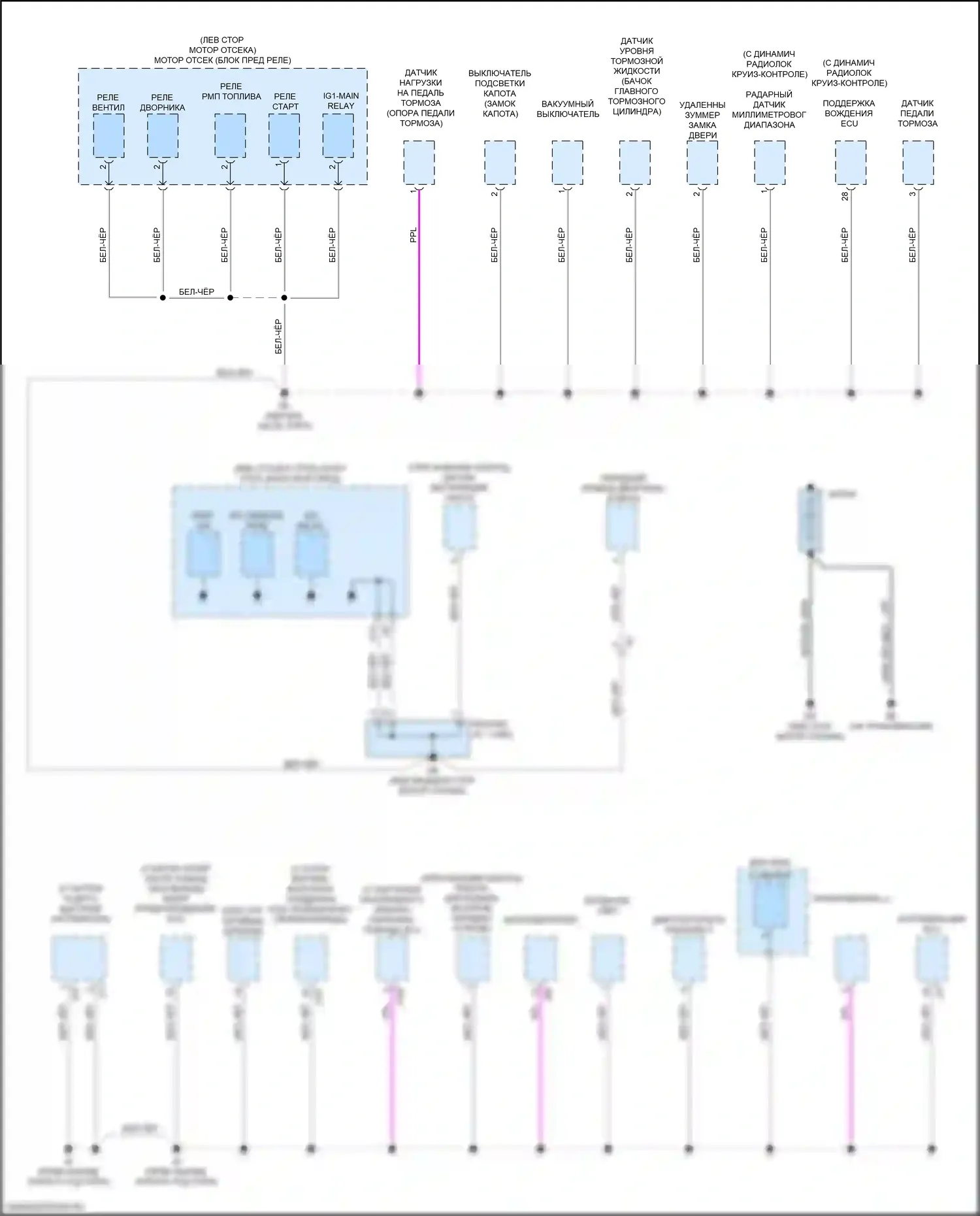 RX Lexus IV рестайлинг (2019-2023): Электросхема разводки массы (2 из 7) 