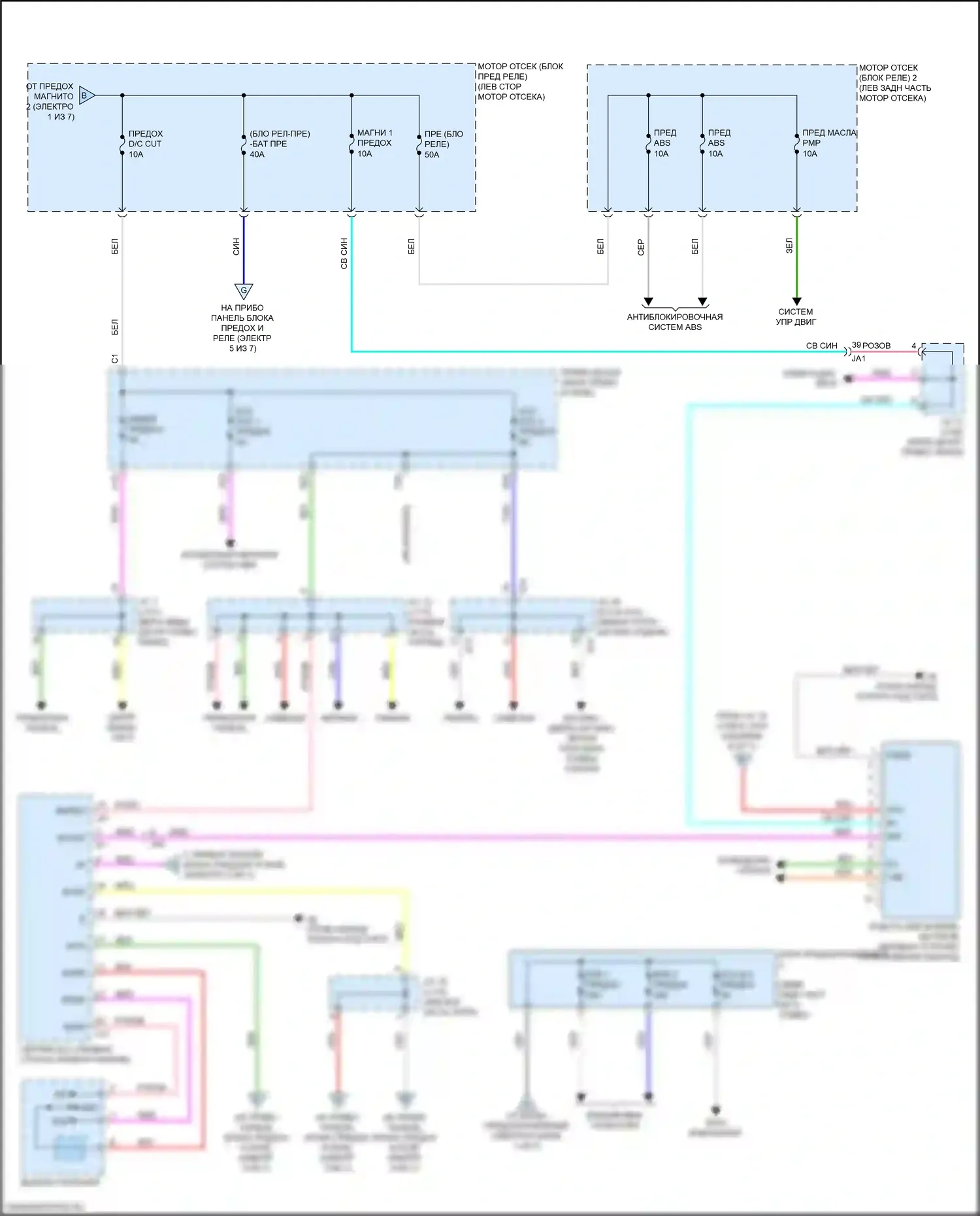 RX Lexus IV (2015-2019): Электросхема блока предохранителей реле (2 из 7) 