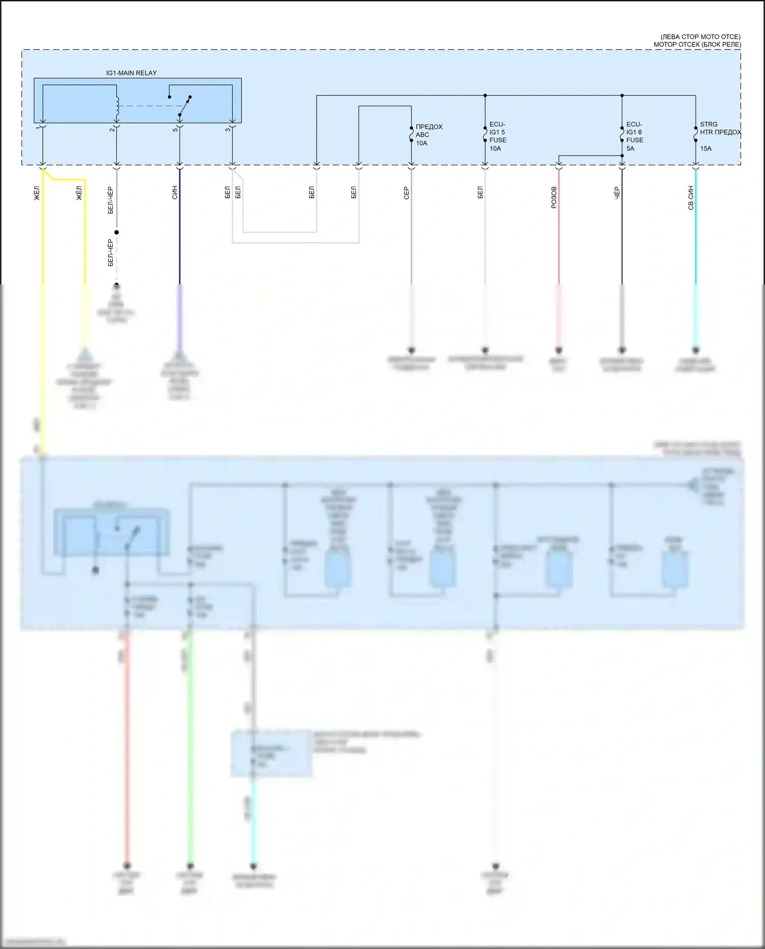 RX Lexus IV (2015-2019): Электросхема блока предохранителей реле (4 из 7) 