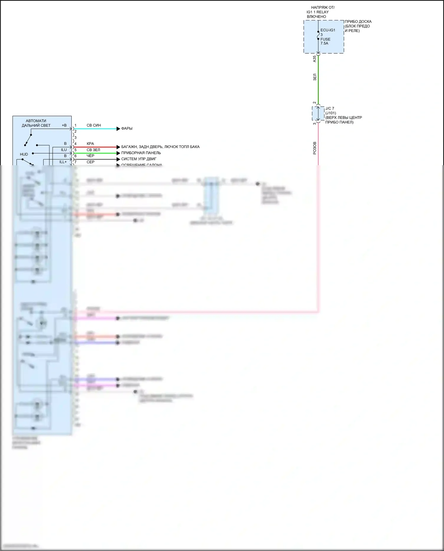 RX Lexus IV (2015-2019): Электросхема управления интеграцией и панели 