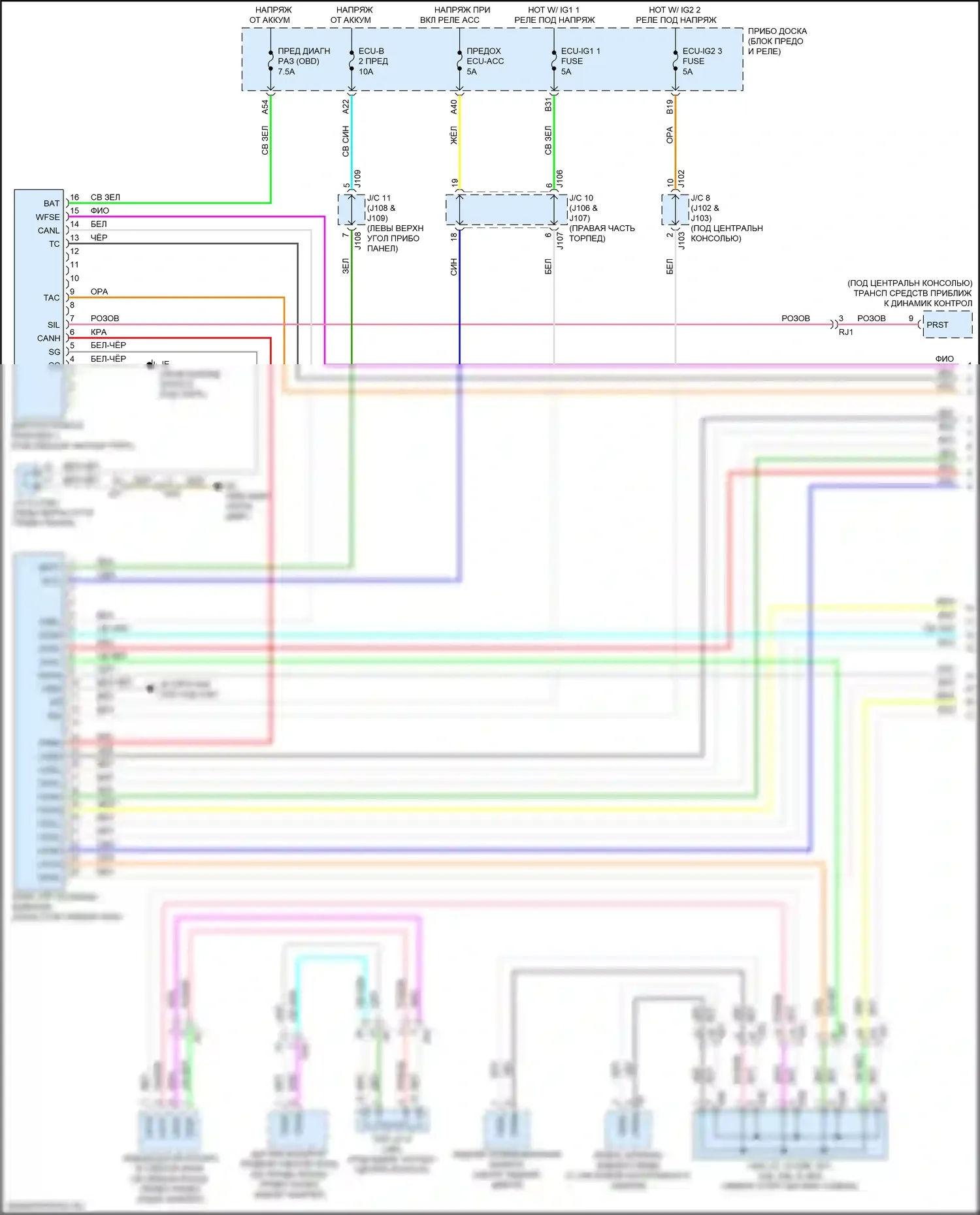RX Lexus IV (2015-2019): Can шина электросхема (1 из 4) 